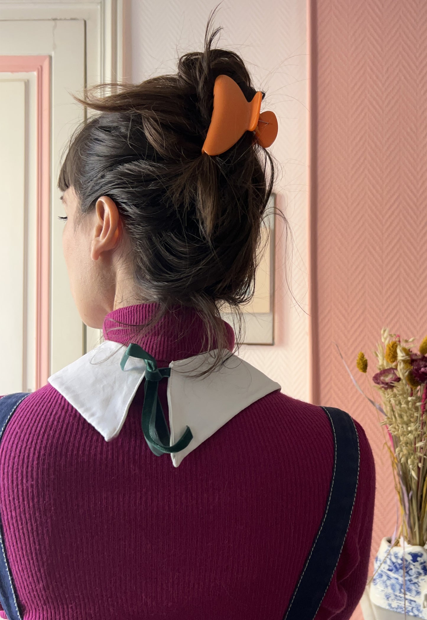 Upcycled detachable collar Simone