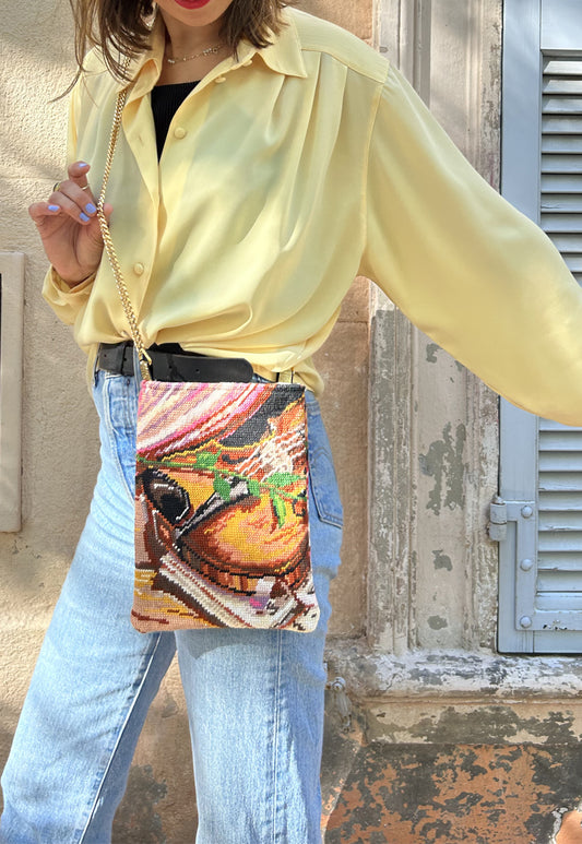 Upcycled chain bag Colette