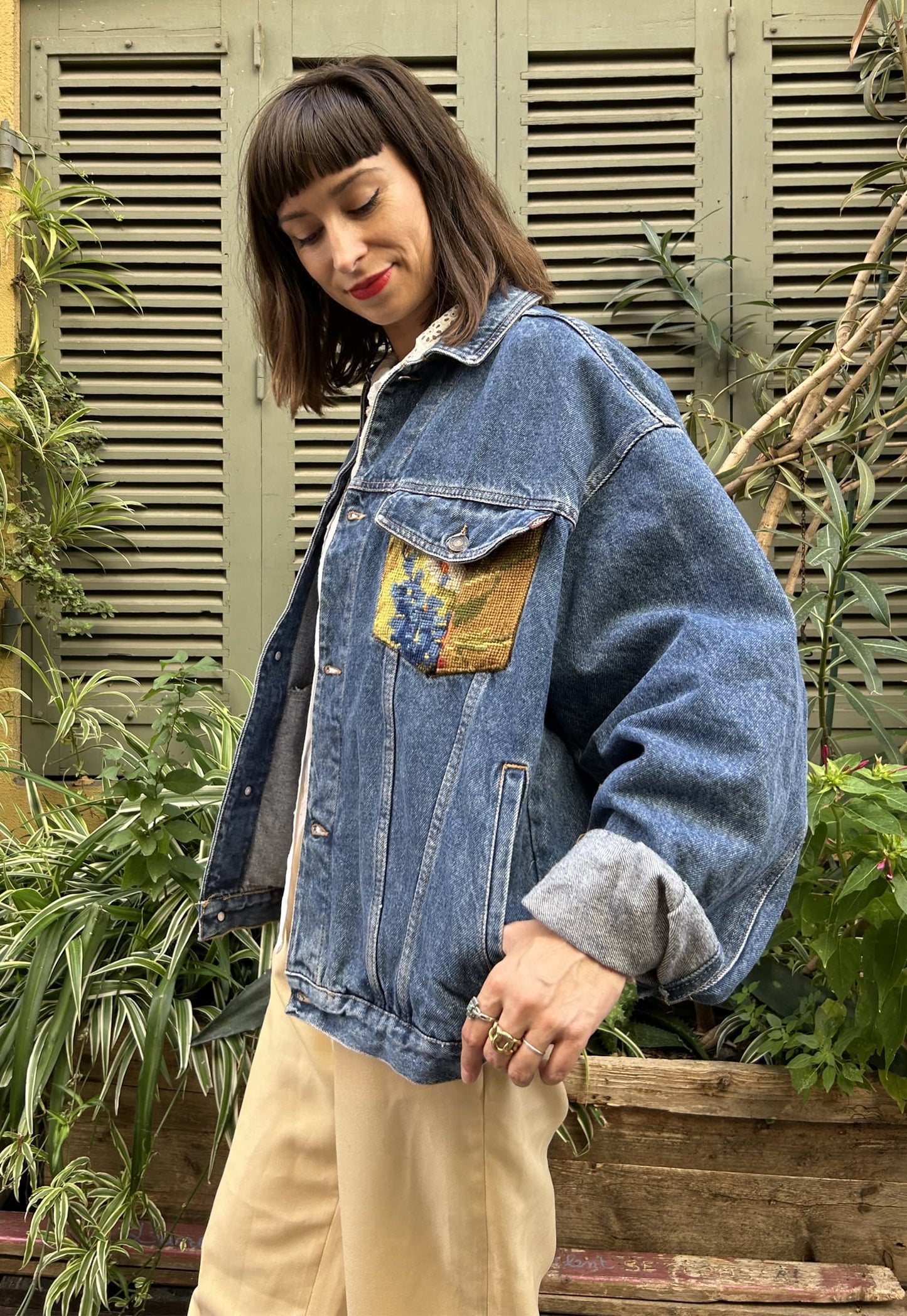 Frankie upcycled jacket Bouquet Autumn (L/ XL)