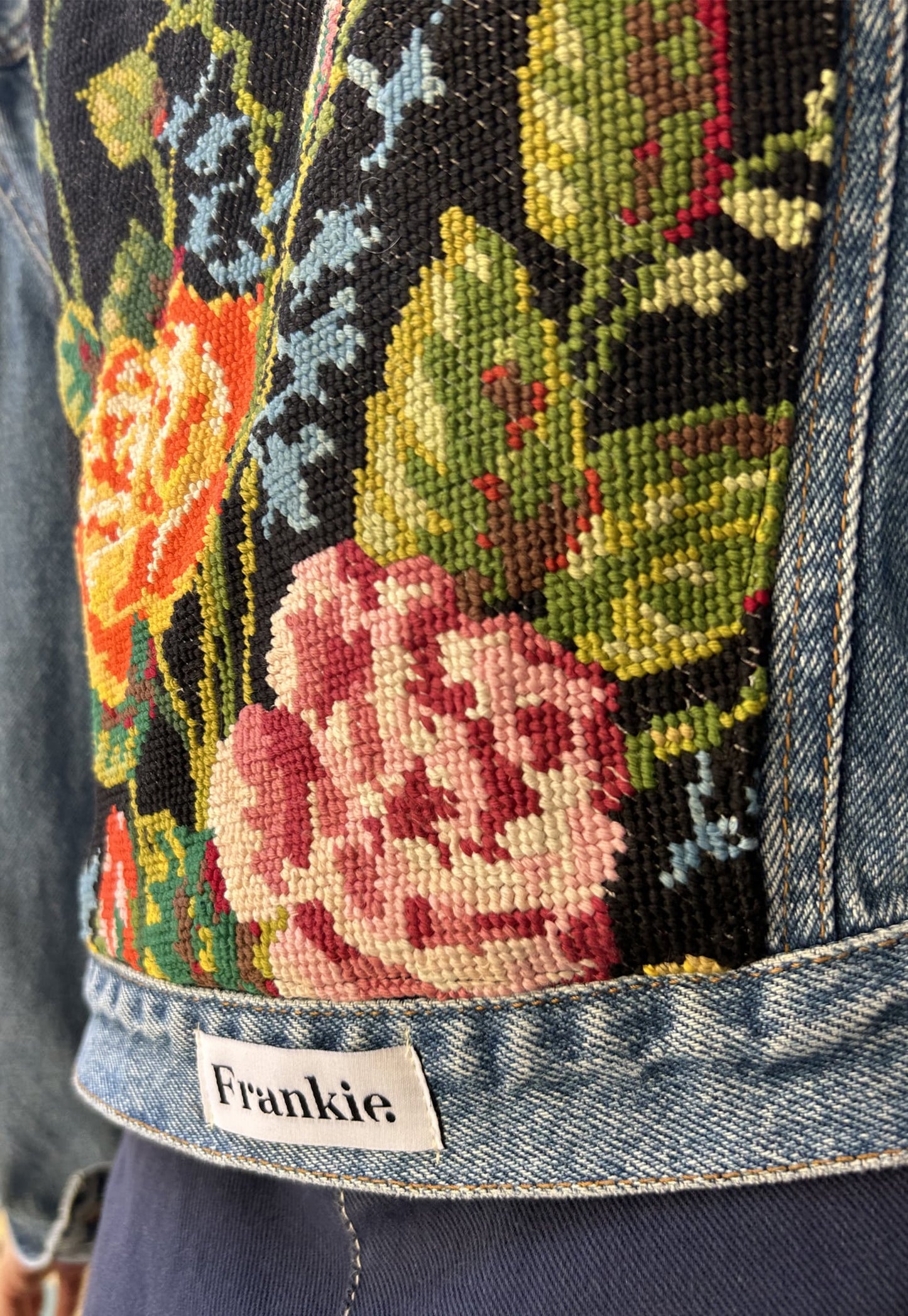 Frankie upcycled jacket Wild Roses (S/M)