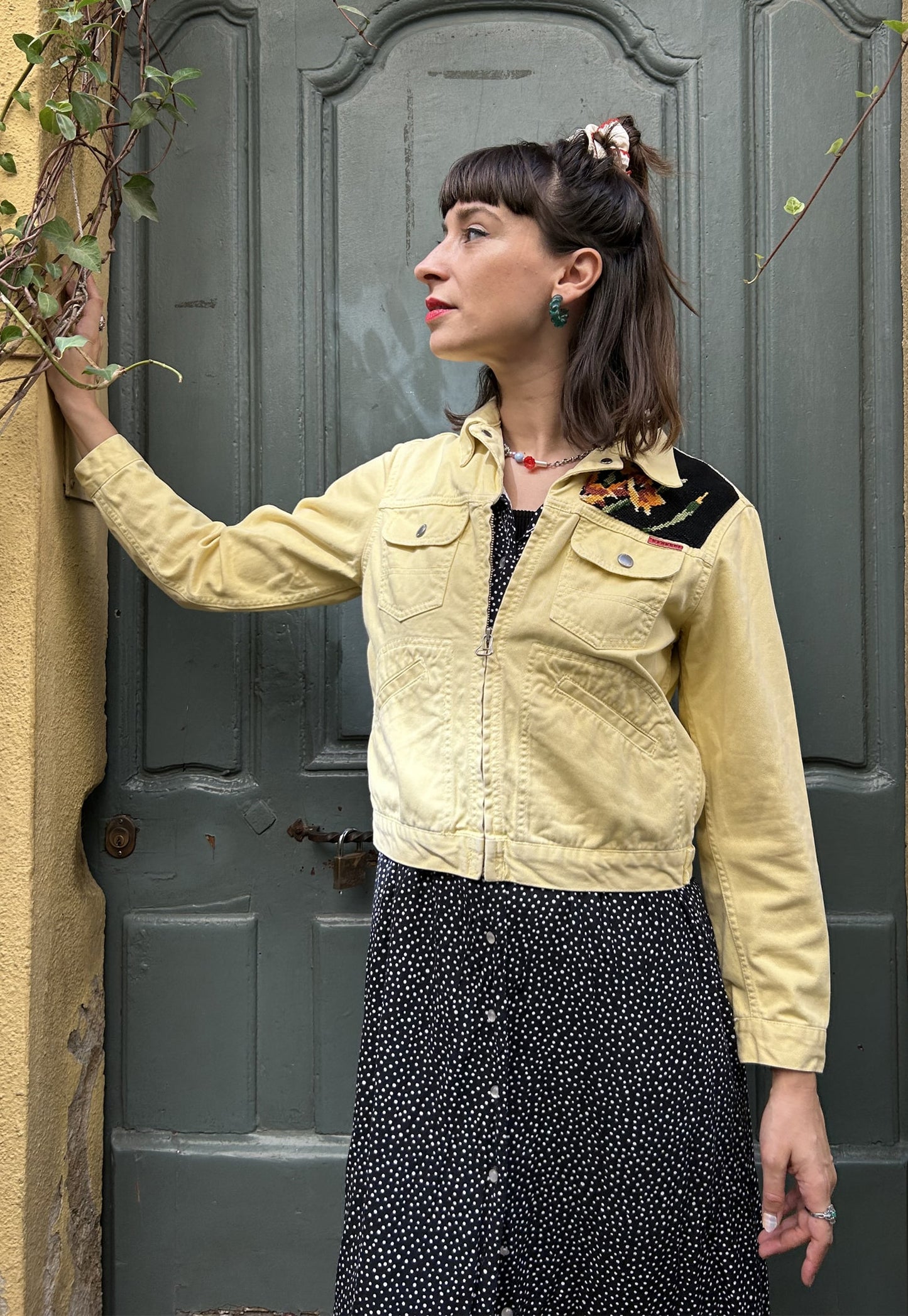 Frankie upcycled jacket Les Tournesols (XS)