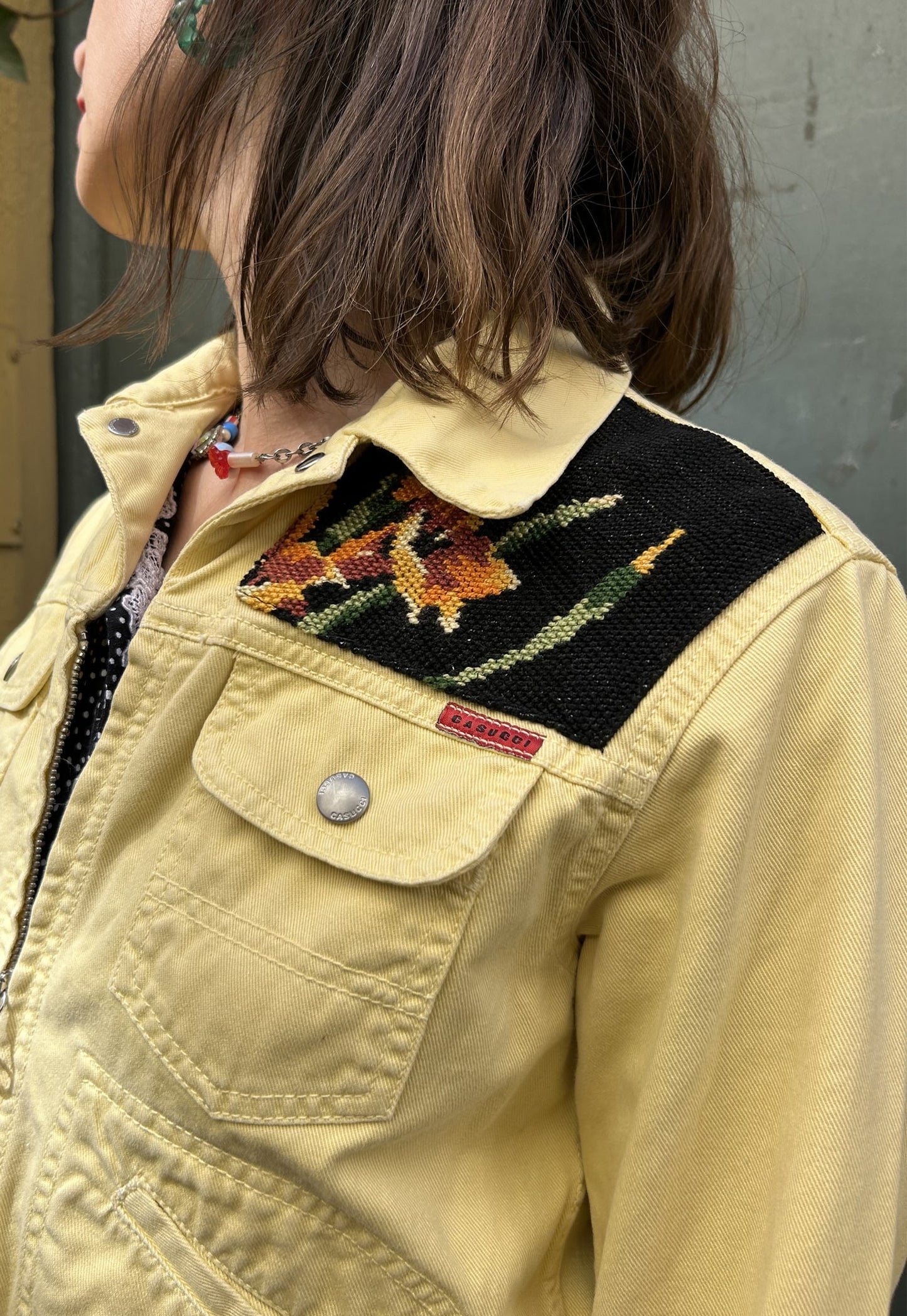 Frankie upcycled jacket Les Tournesols (XS)