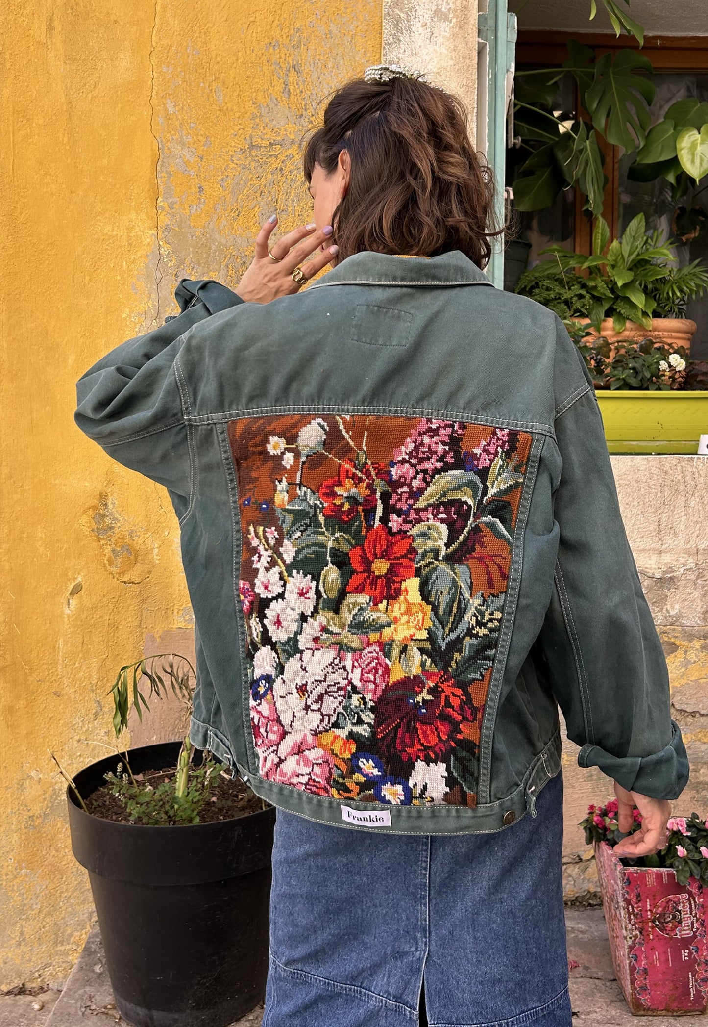 Frankie upcycled jacket Wild flowers (M/L)
