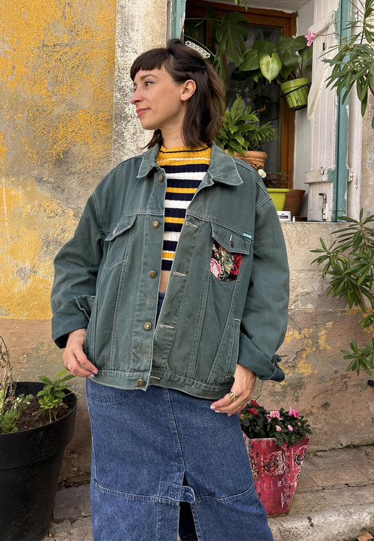 Frankie upcycled jacket Wild flowers (M/L)