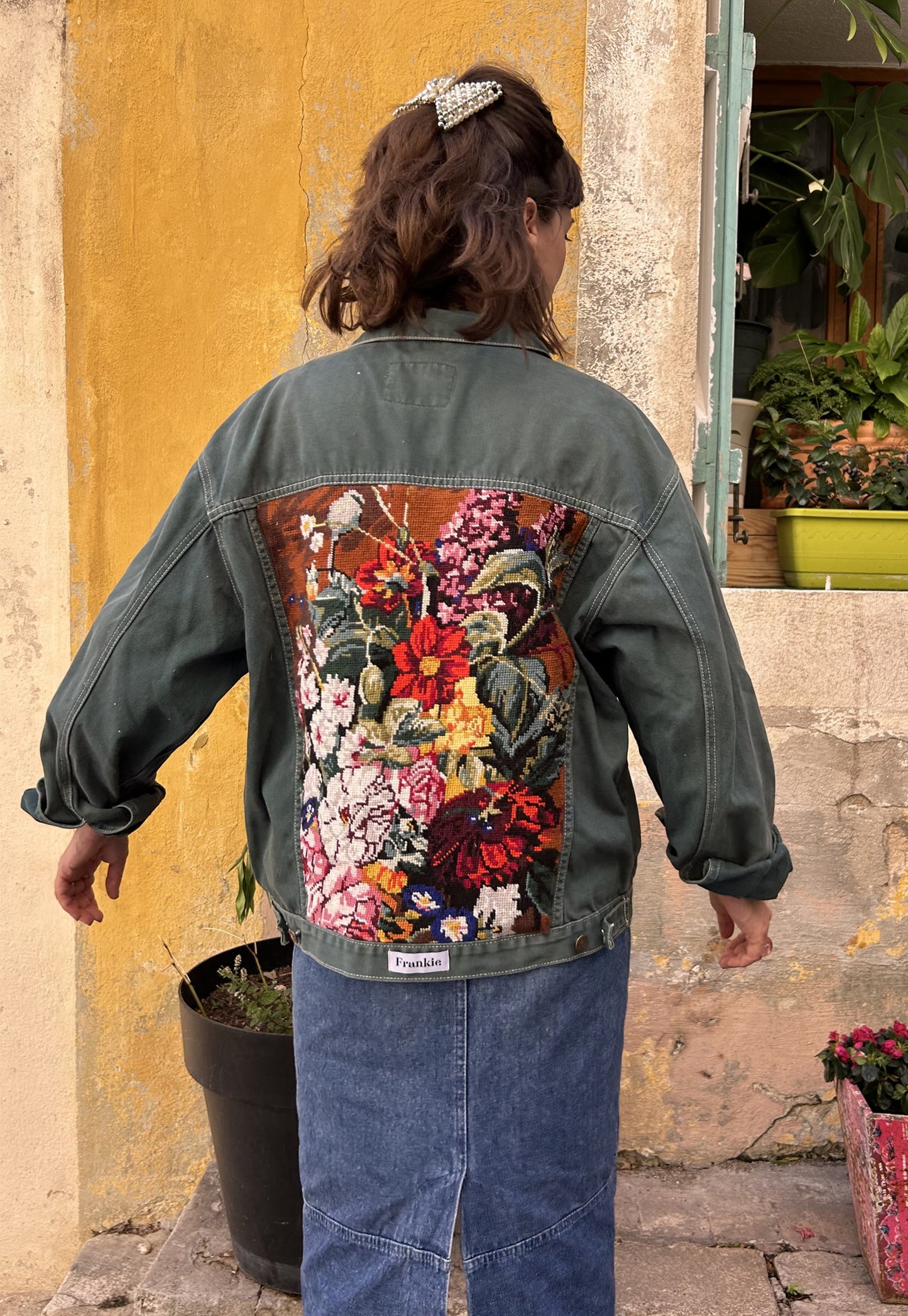 Frankie upcycled jacket Wild flowers (M/L)