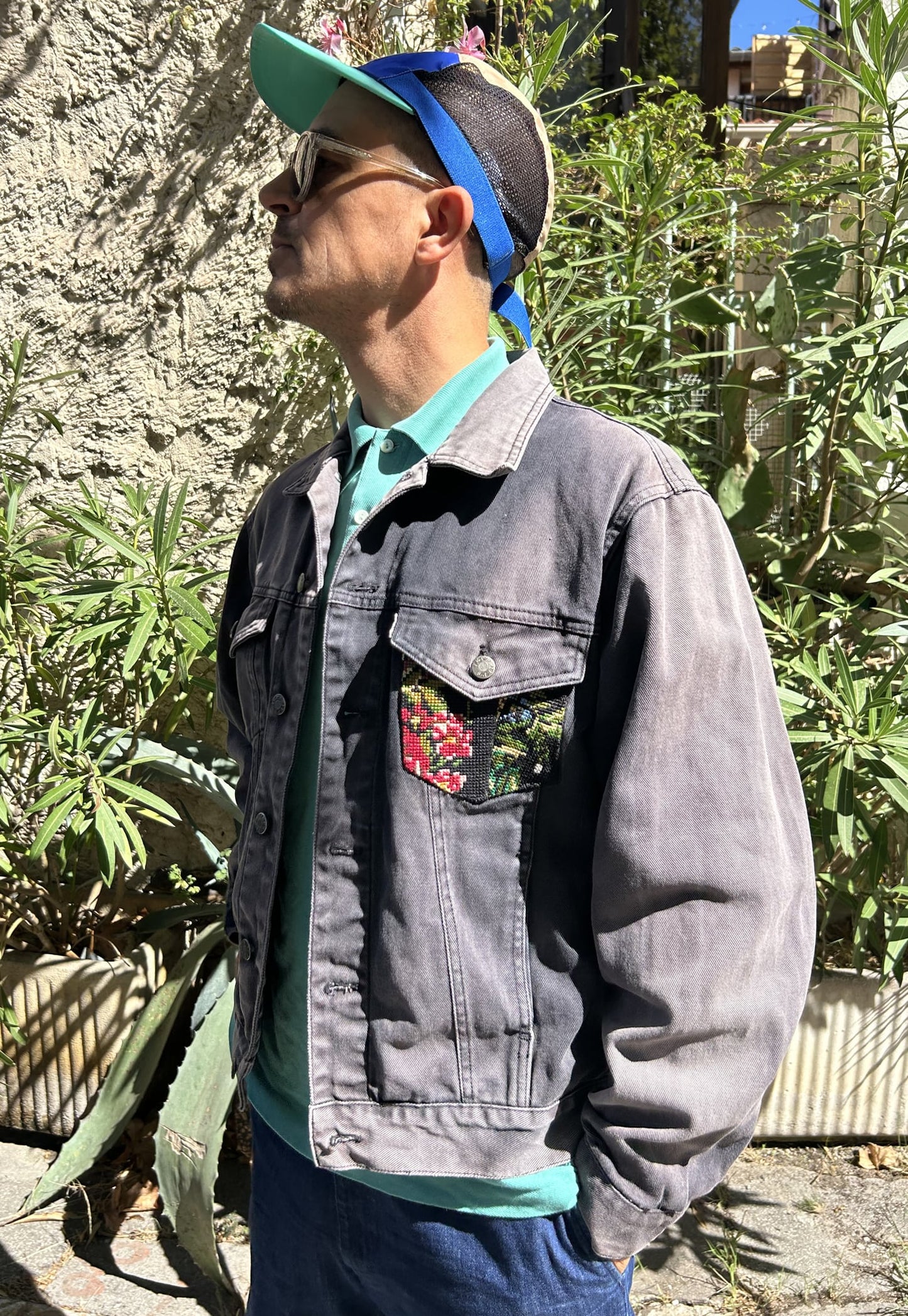 Frankie upcycled jacket Glorious Bouquet (L)