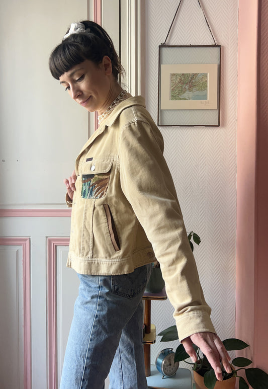 Upcycled jacket Oh Deer (S/M)