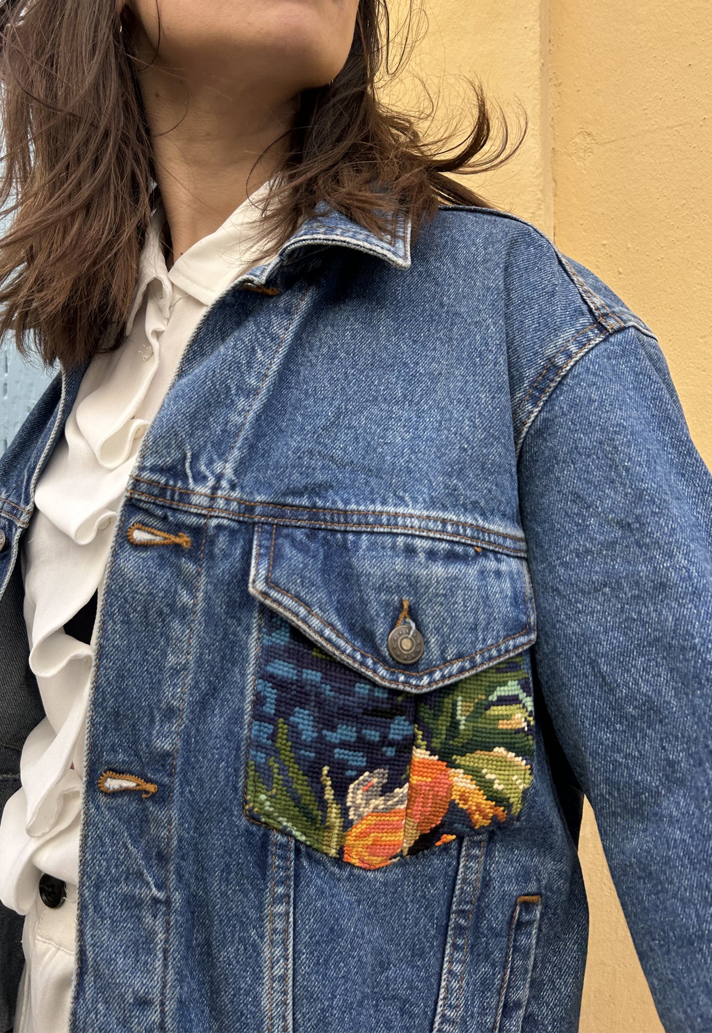 Upcycled jacket The Imperial Fritillaries (M)