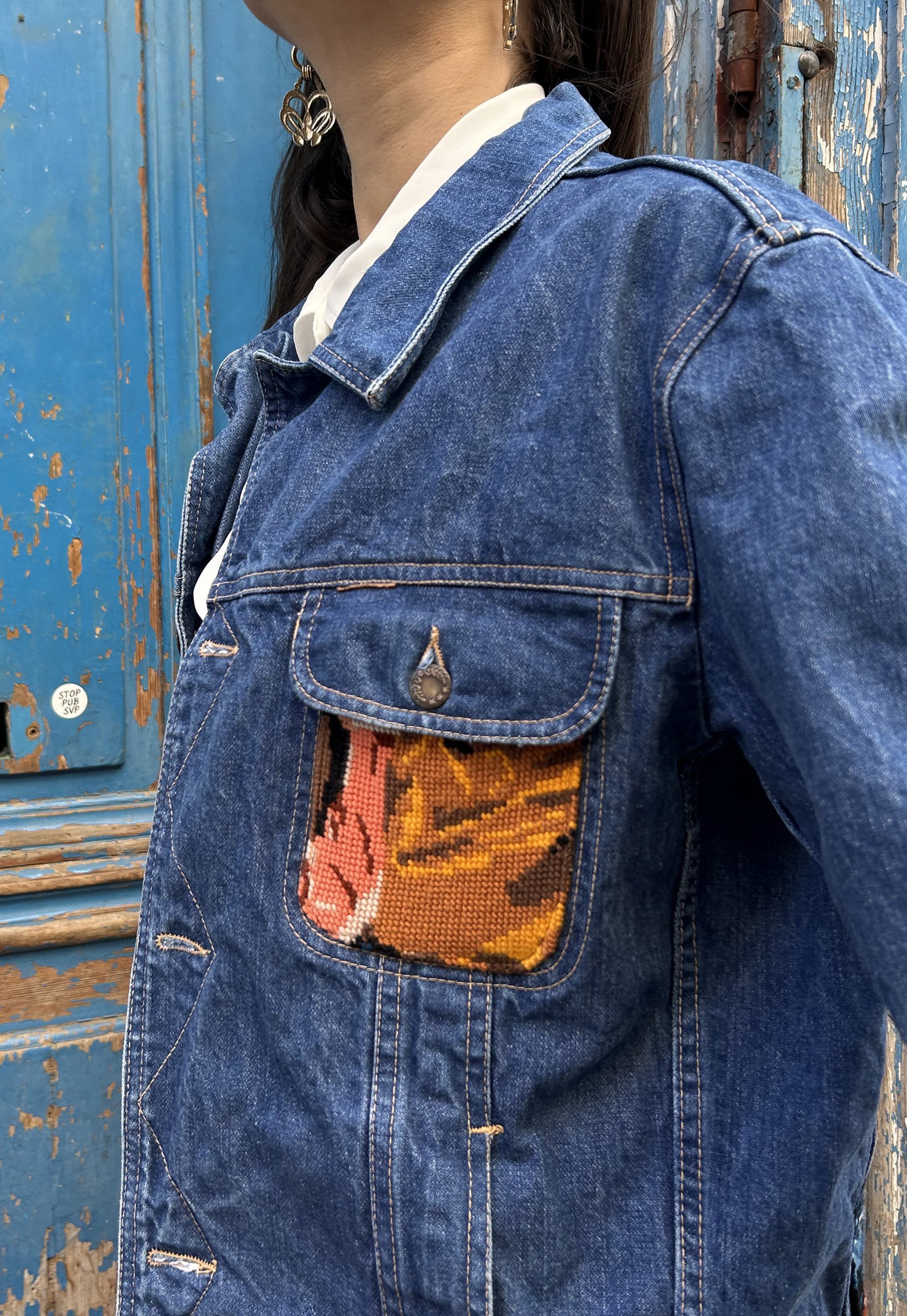 Upcycled jacket La lecture (M)