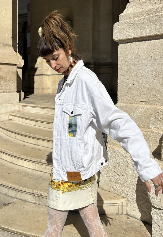 Upcycled jacket Les Parapluies Bleus (M/L)