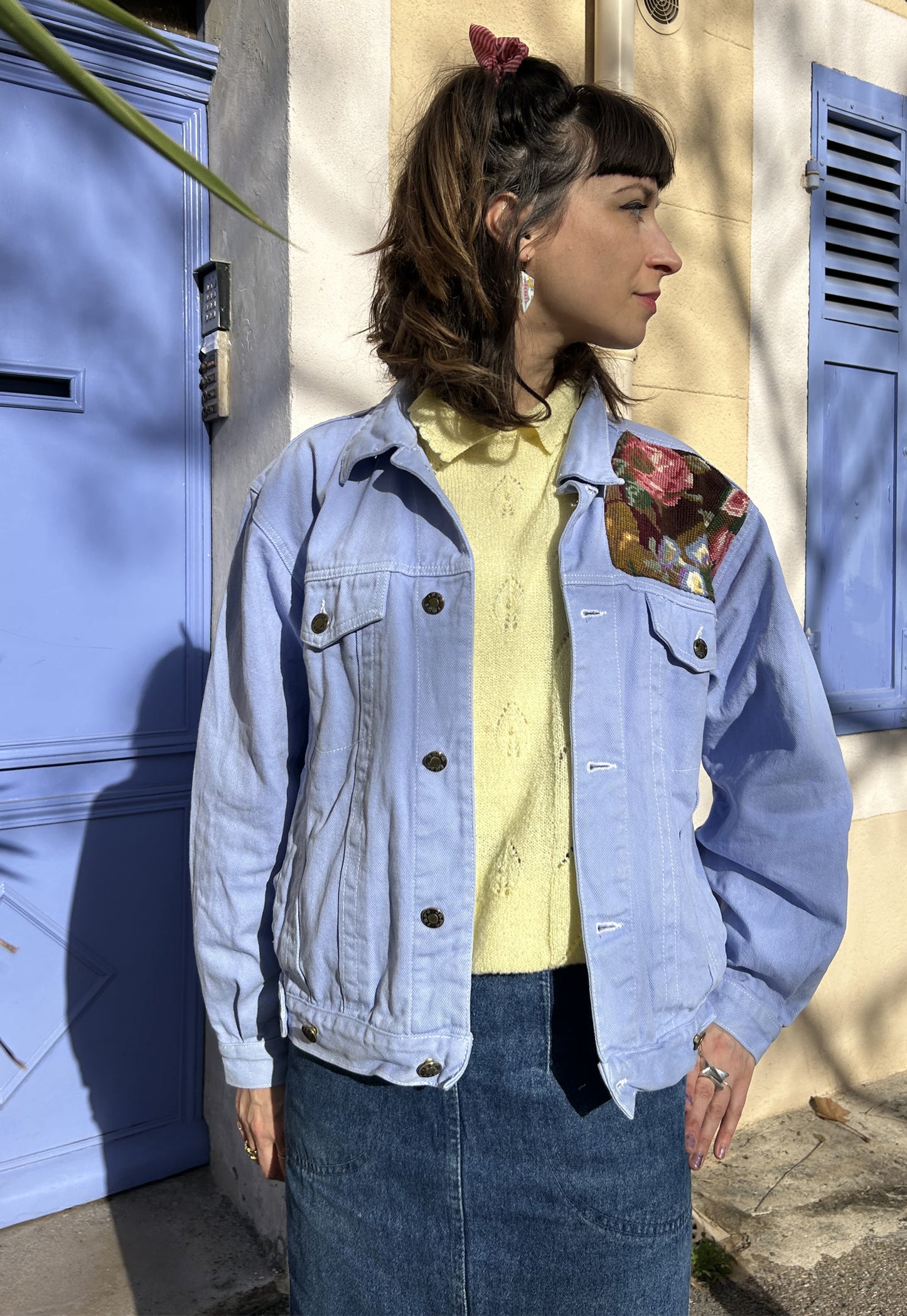 Upcycled jacket Le bouquet Hollandais (M)