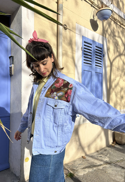 Upcycled jacket Le bouquet Hollandais (M)