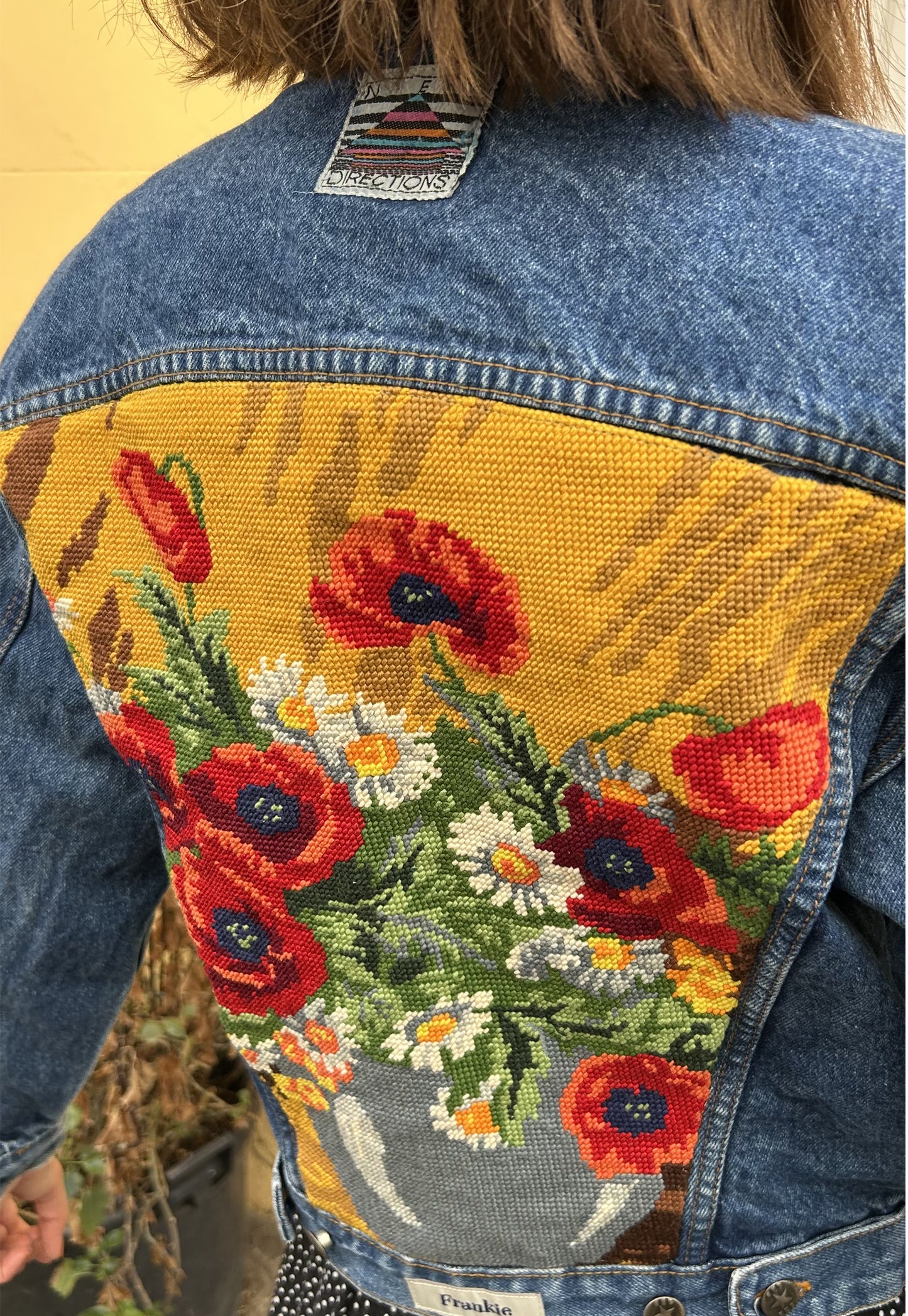 Upcycled jacket Poppies (XS)