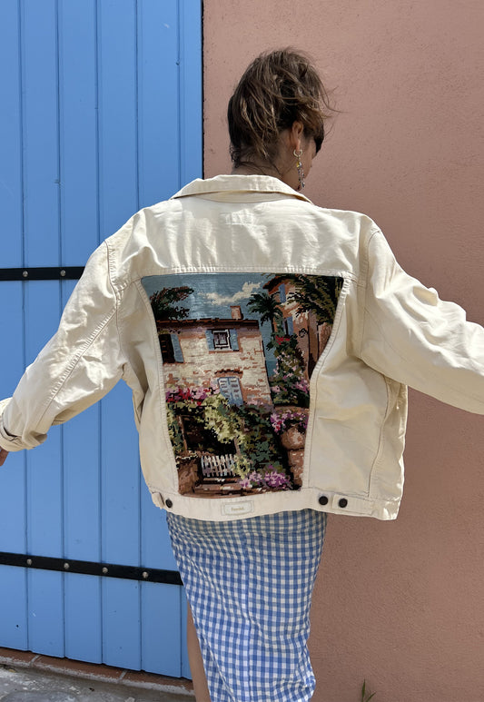 Upcycled jacket Secret Garden (L)