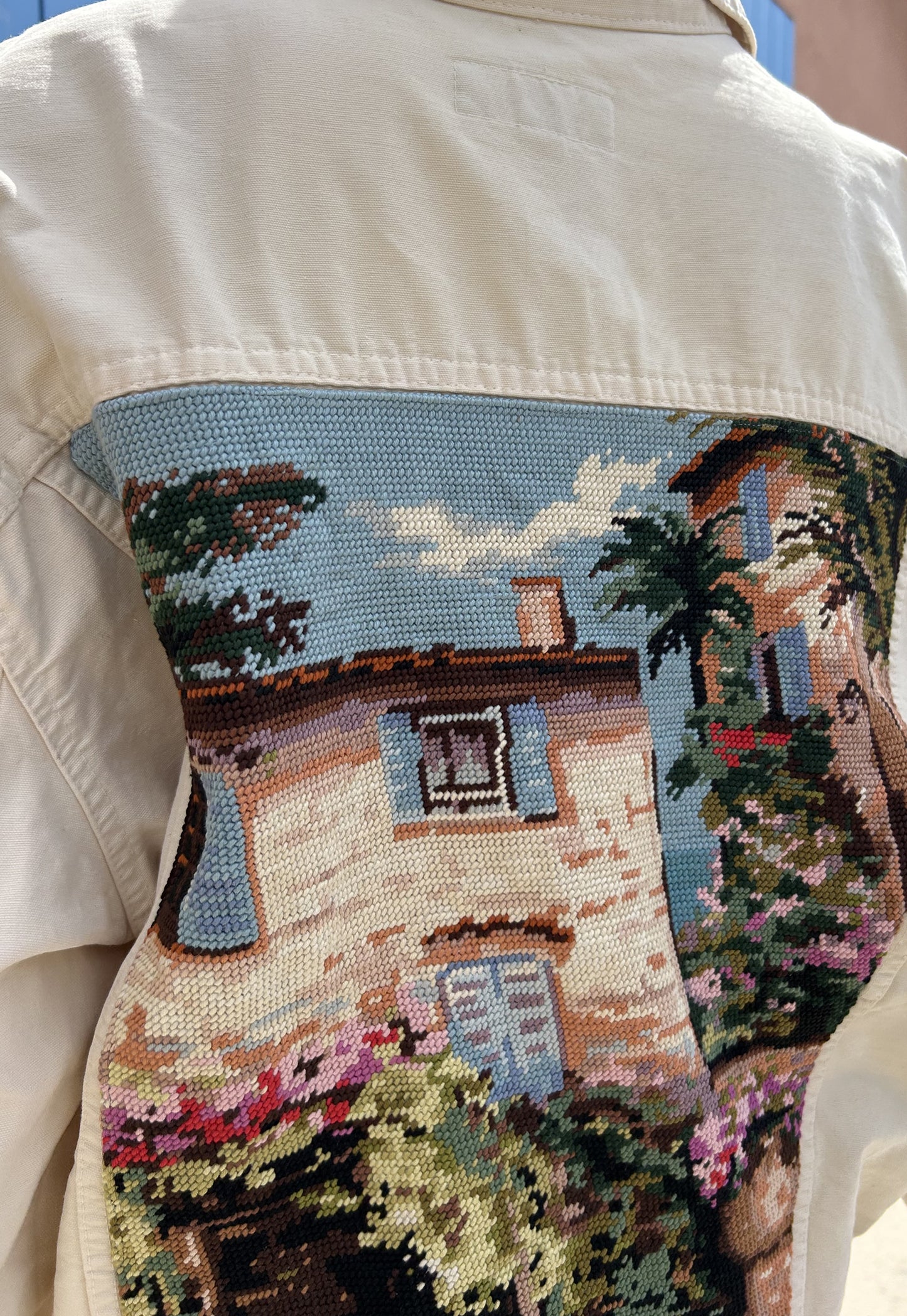 Upcycled jacket Secret Garden (L)