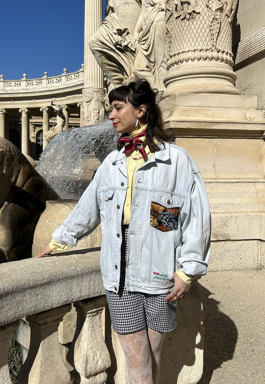 Upcycled jacket Tea Time (L)