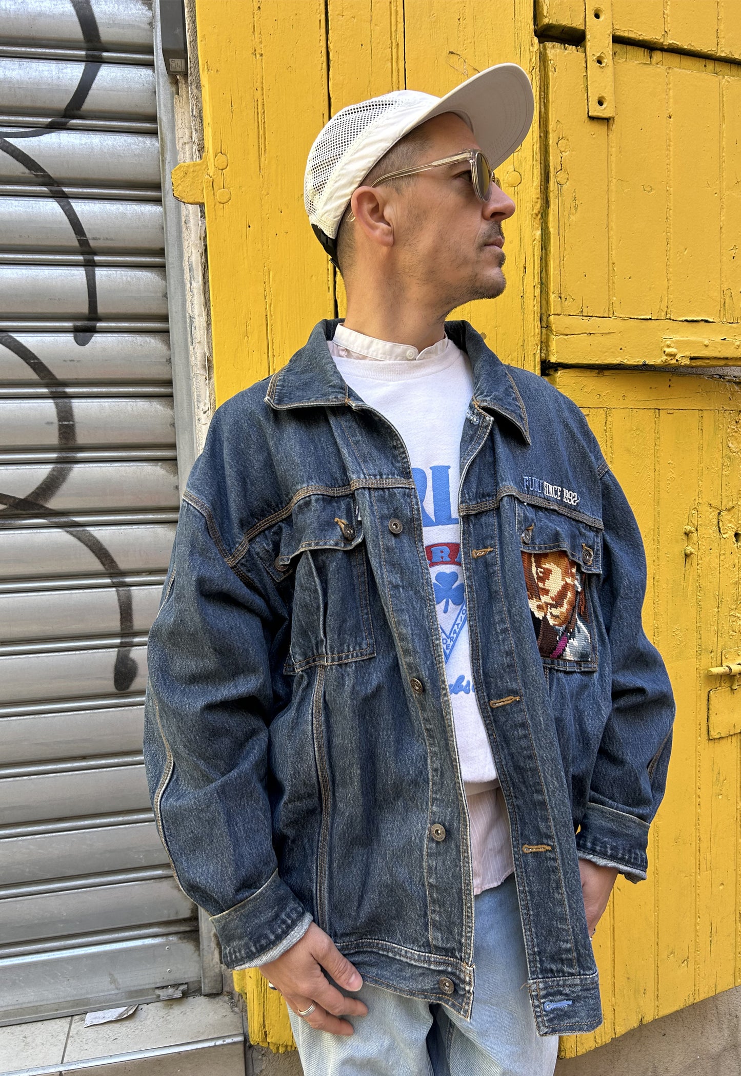 Upcycled jacket The Reader ( XXL)