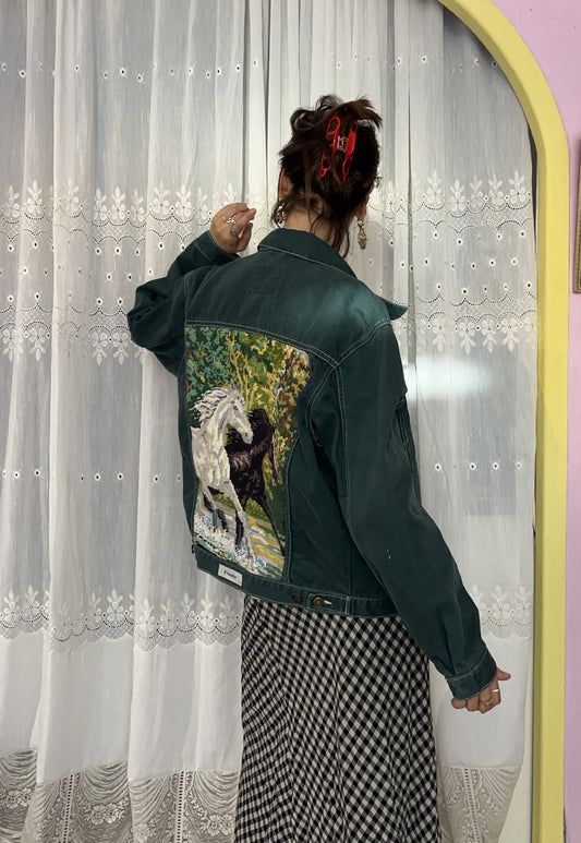 Upcycled jacket Wild Horses (M/L)