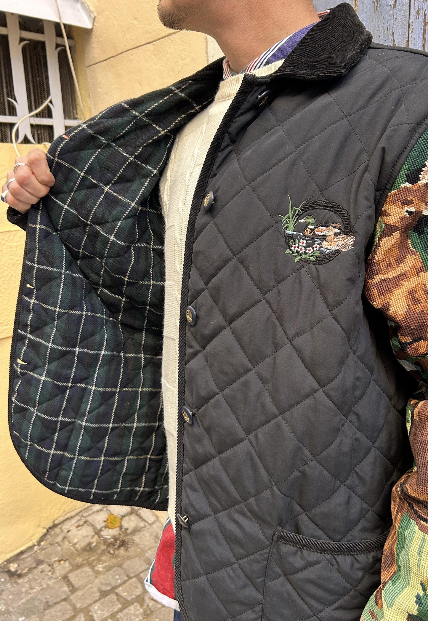 Upcycled Quilted Jacket (L)