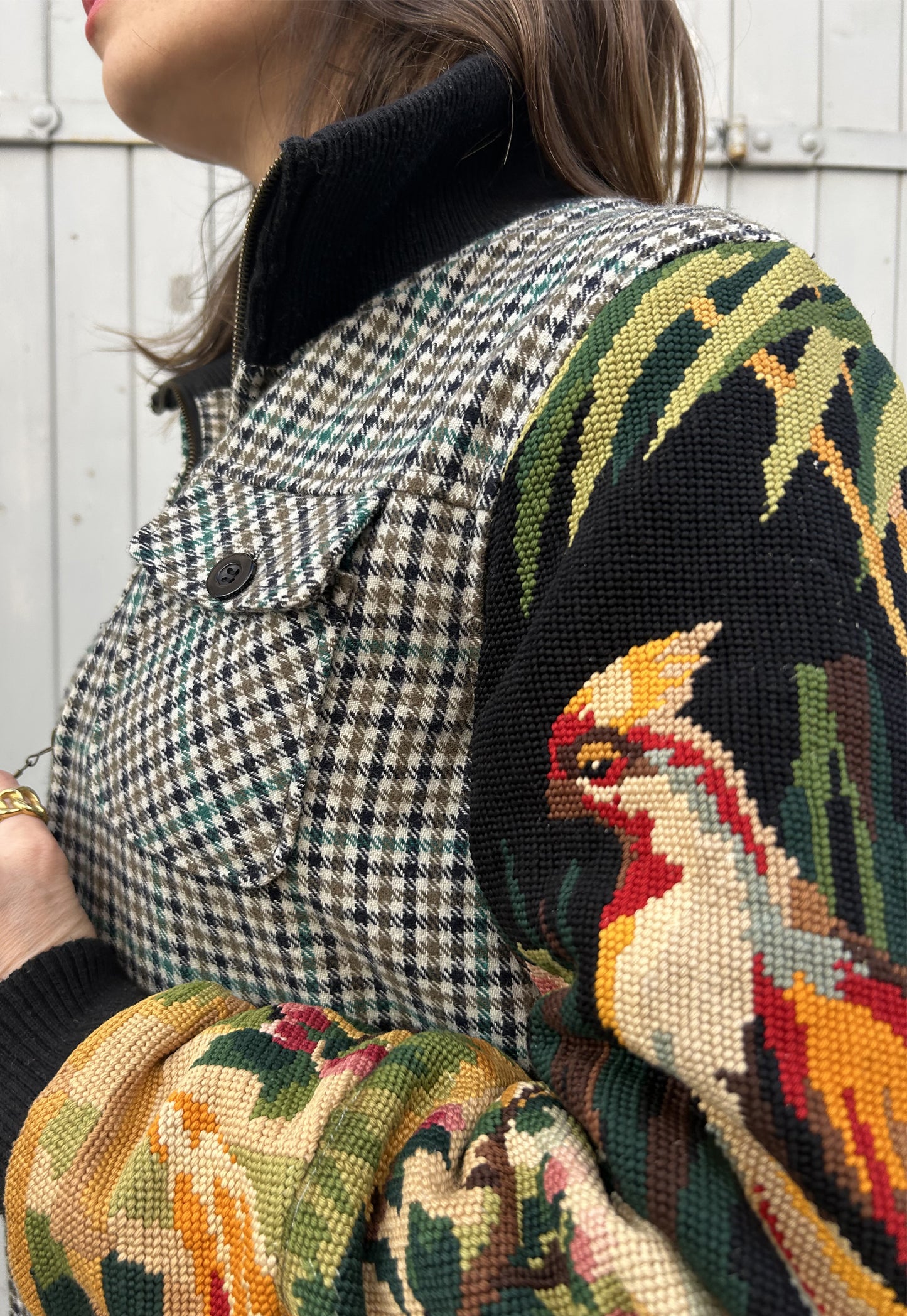 Upcycled Jacket Wild Birds (S)