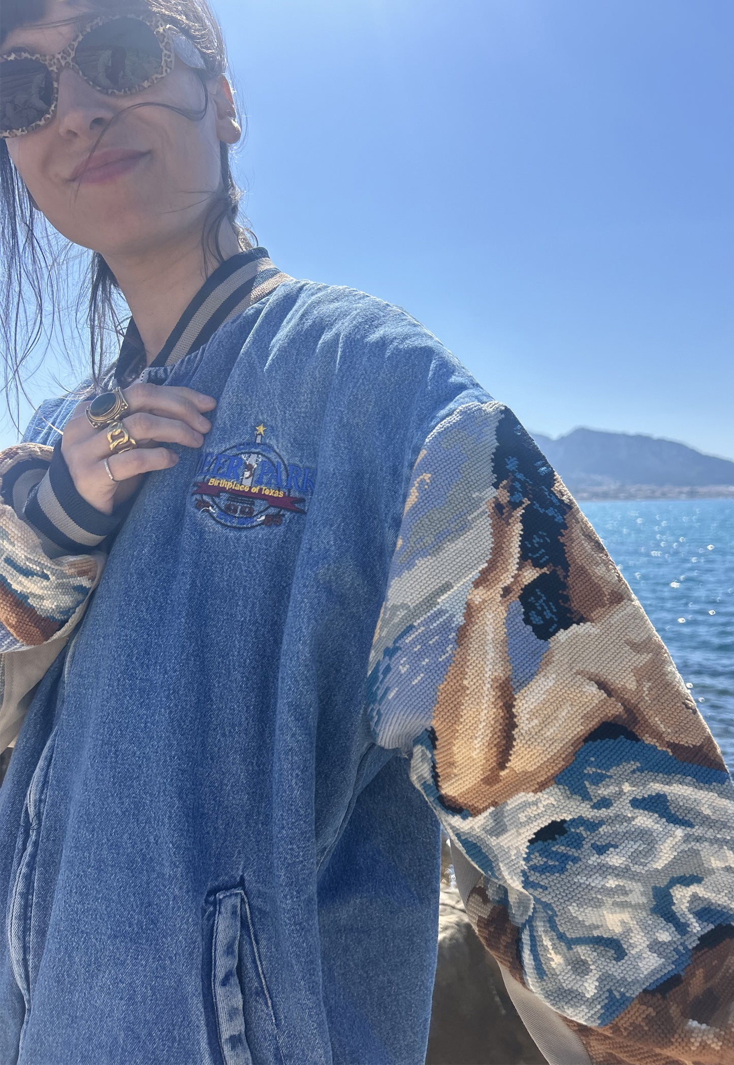 Upcycled Varsity Jacket Naïade (L/XL)