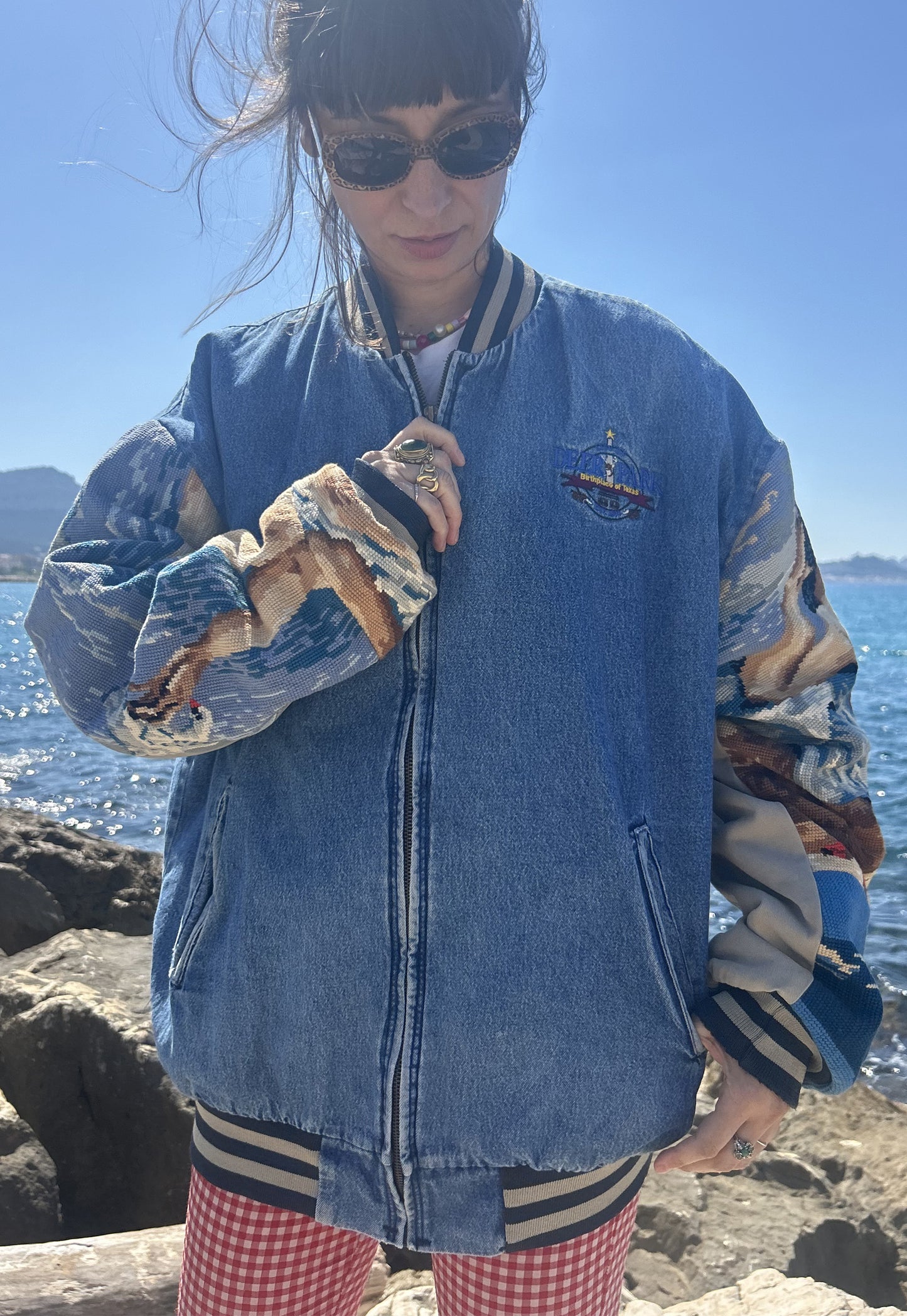 Upcycled Varsity Jacket Naïade (L/XL)