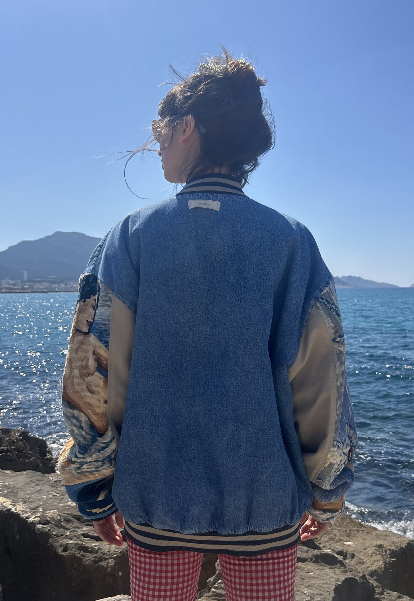 Upcycled Varsity Jacket Naïade (L/XL)
