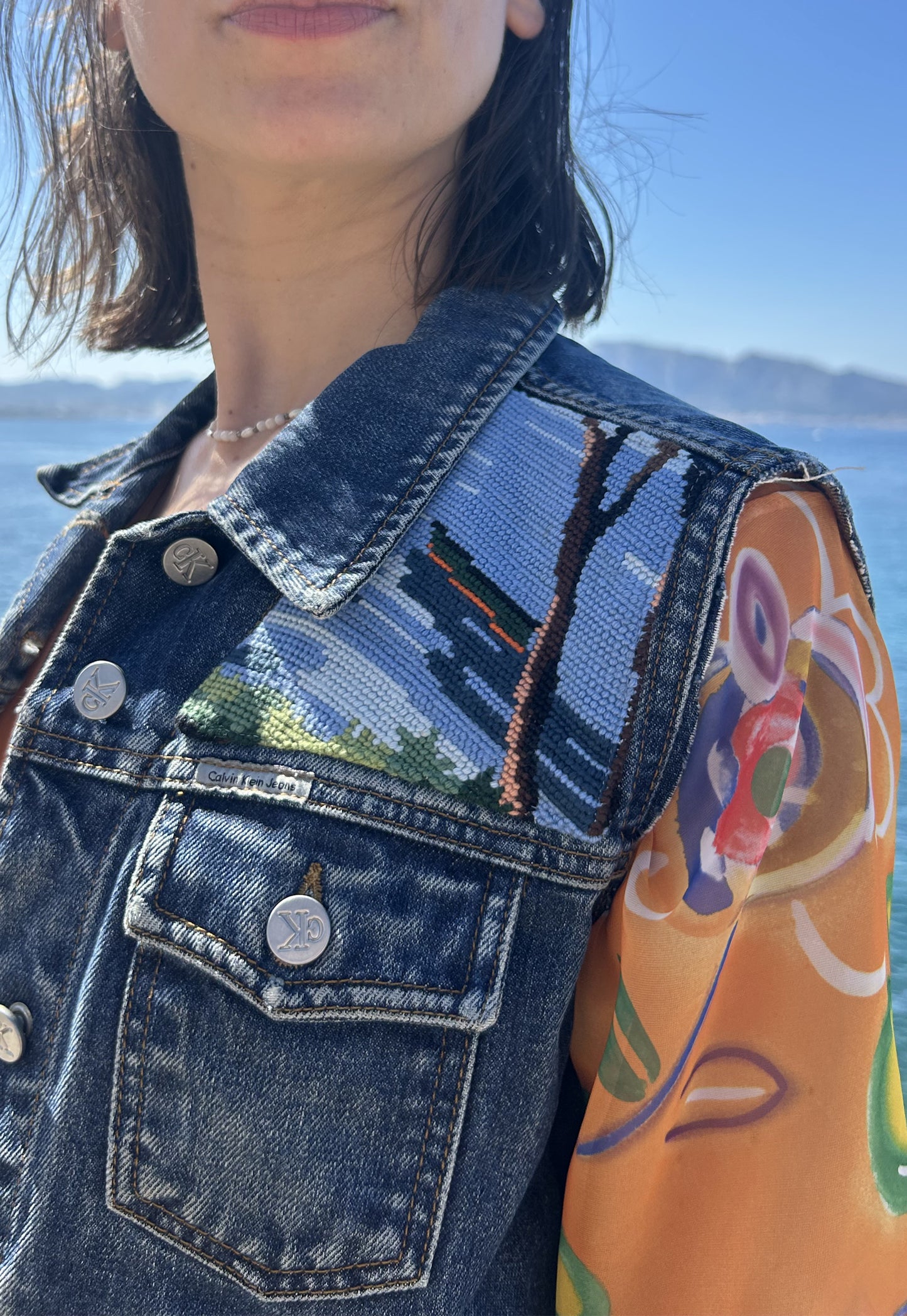 Upcycled Sleeveless Jacket La Caravelle (S)