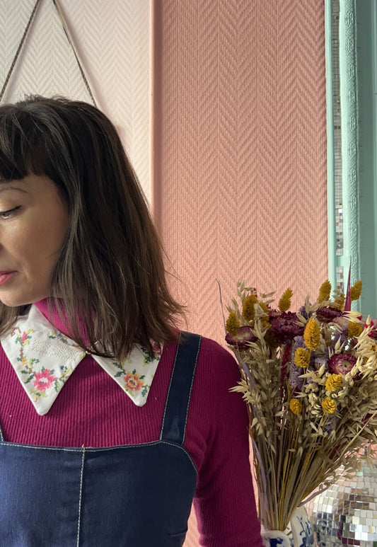 Upcycled detachable collar Simone