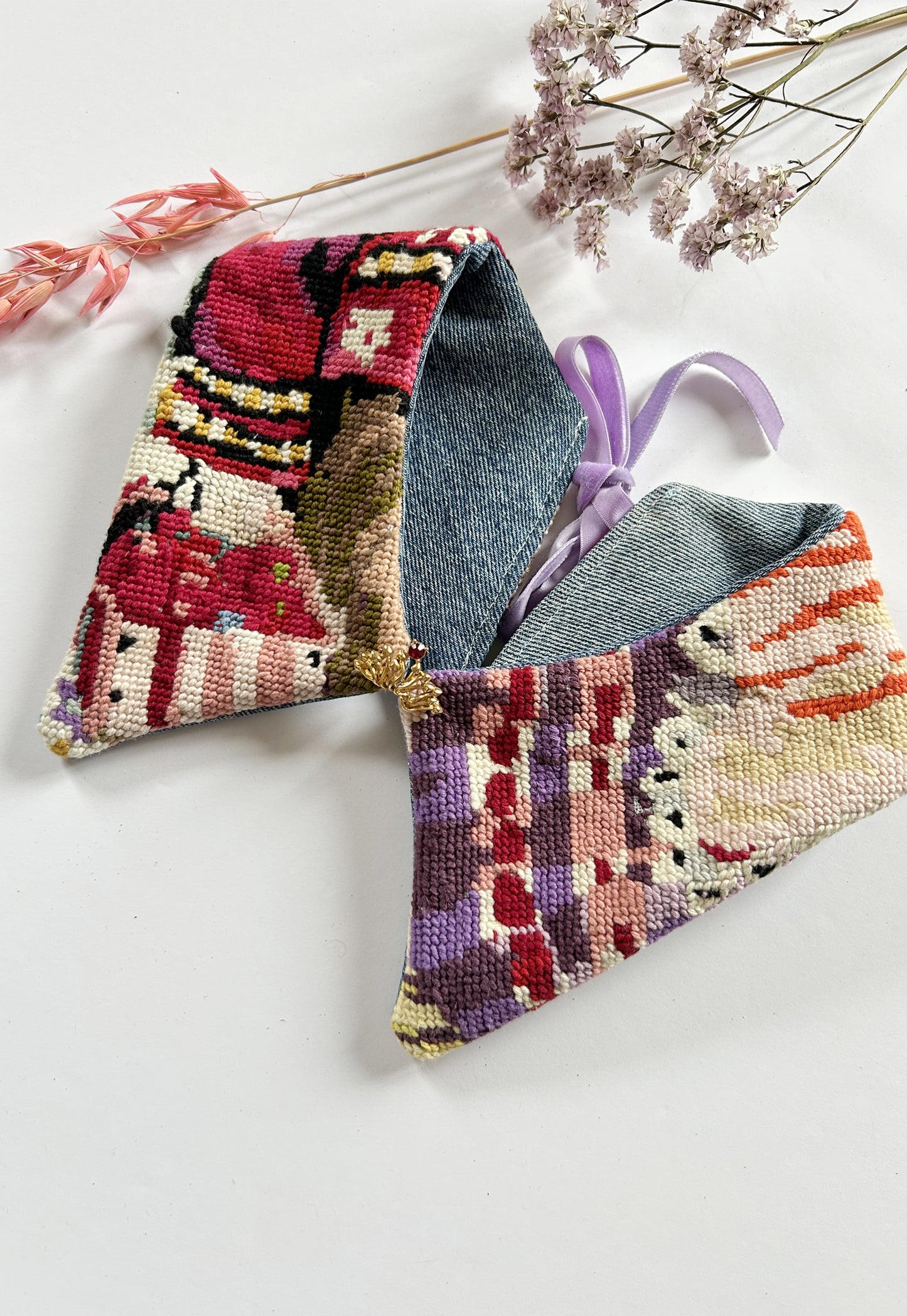 Upcycled detachable collar Simone