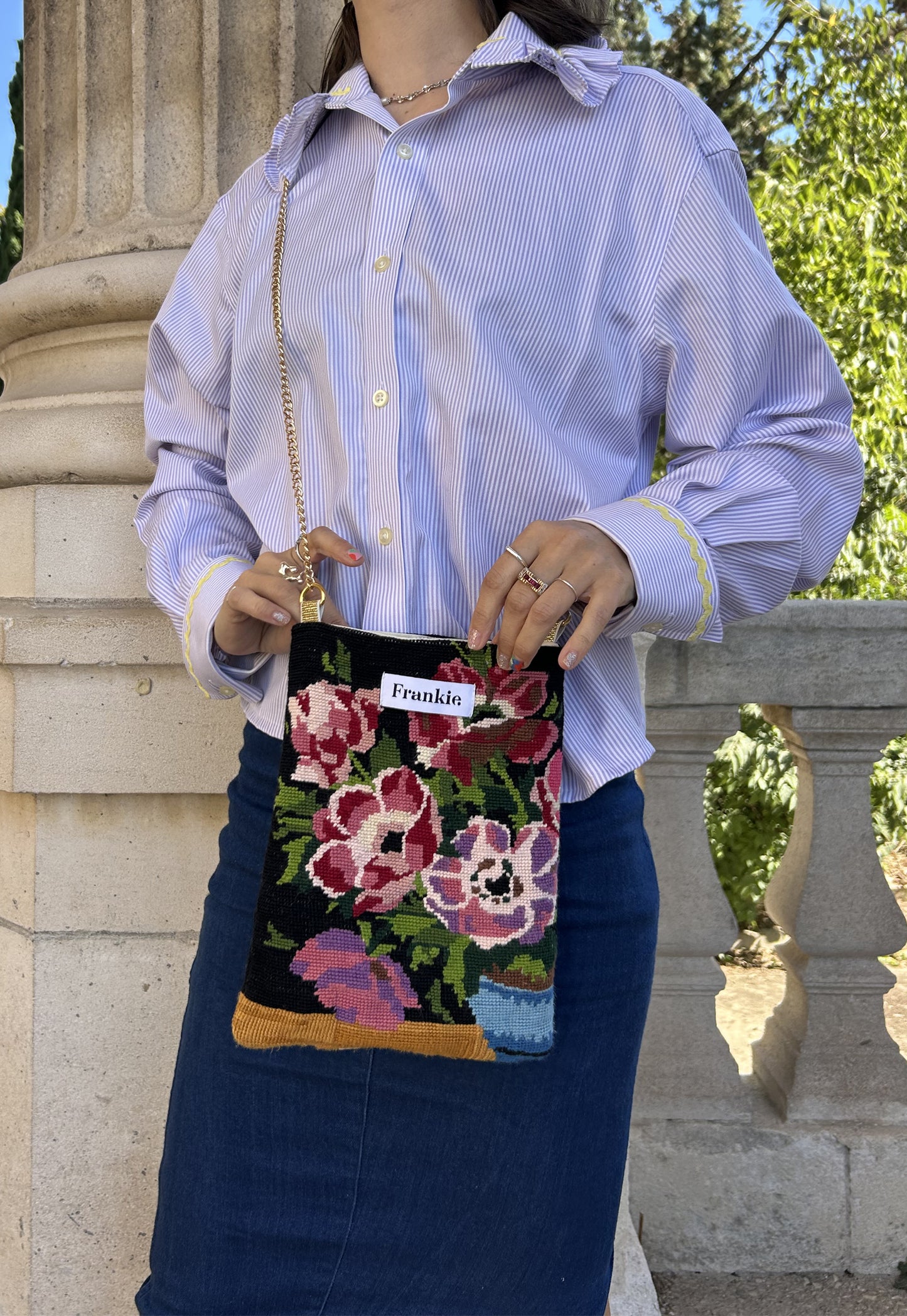 Upcycled chain bag Colette