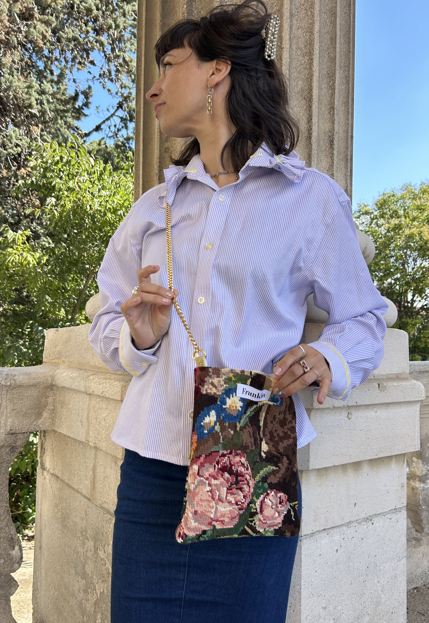 Upcycled chain bag Colette