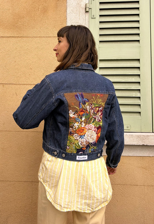 Upcycled jacket Wild flowers (XS)