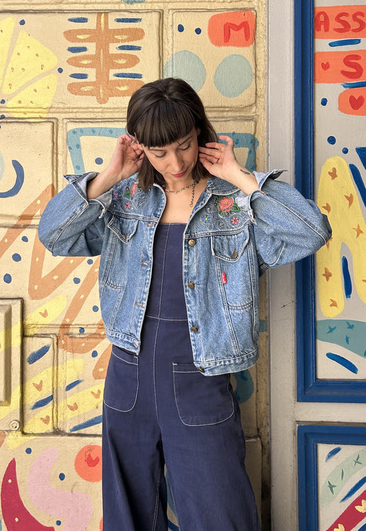Frankie upcycled jacket Wild Roses (S/M)