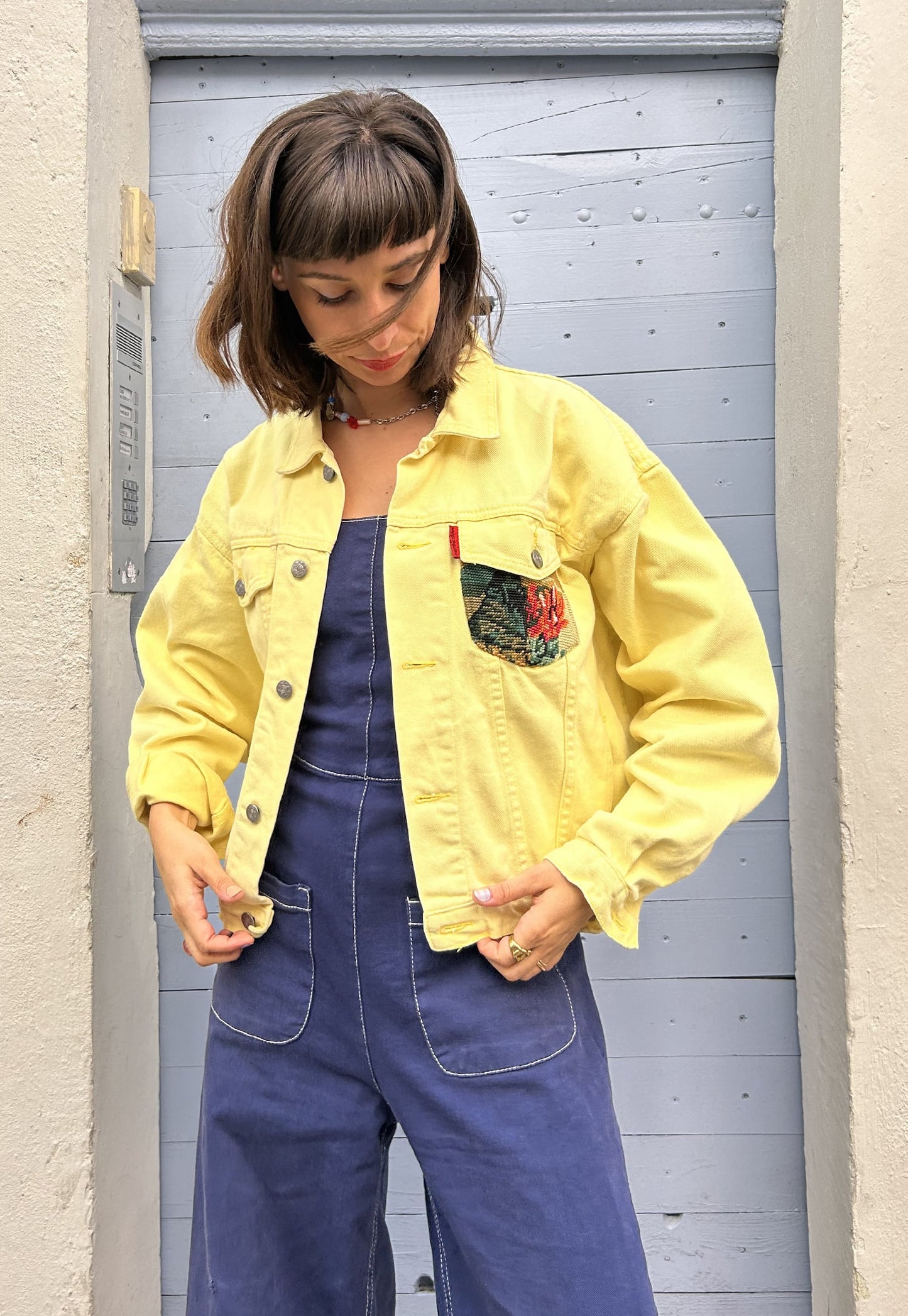 Frankie upcycled jacket Les Lilas (M/L)