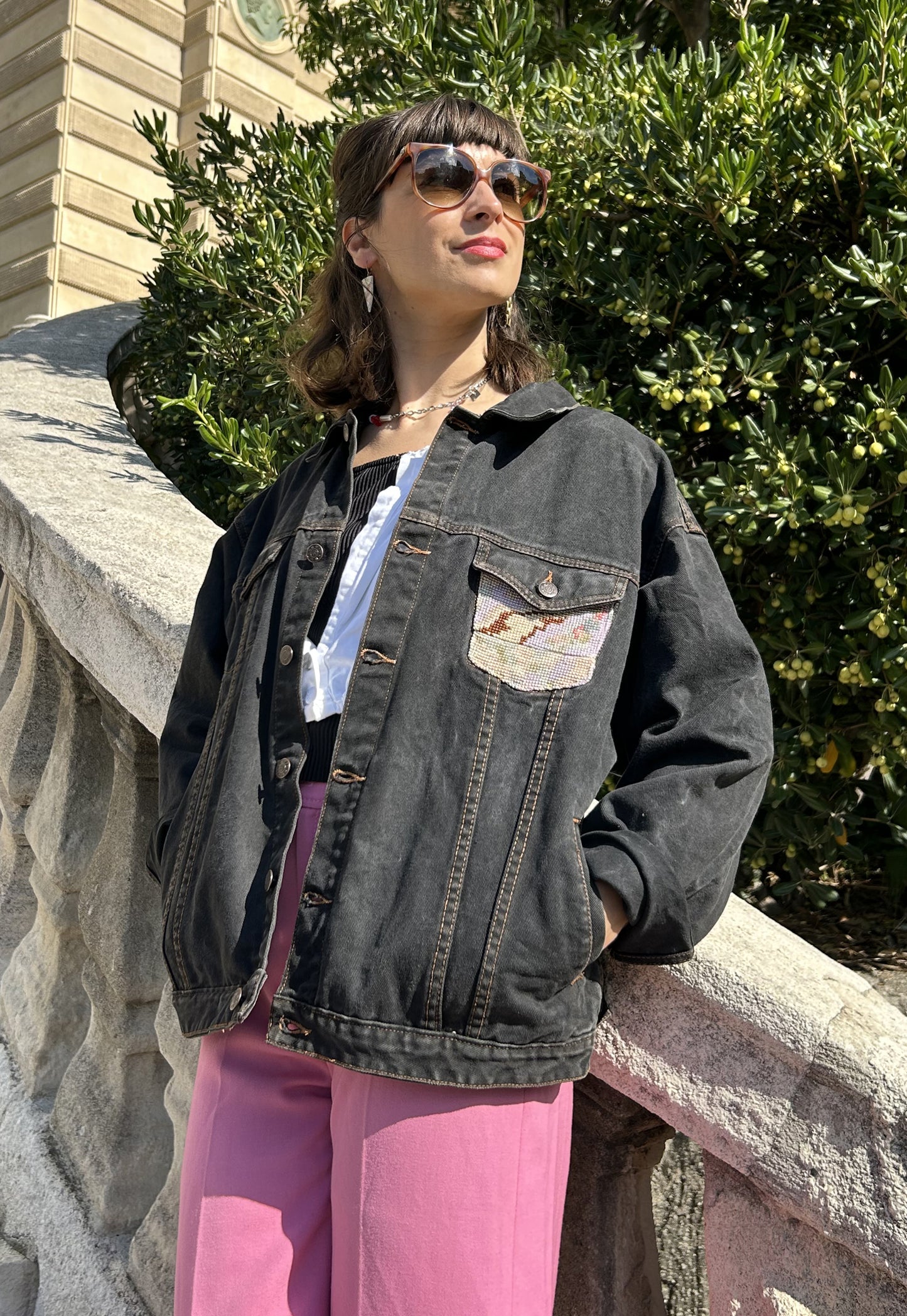Upcycled jacket La Danseuse à la barre  (L)