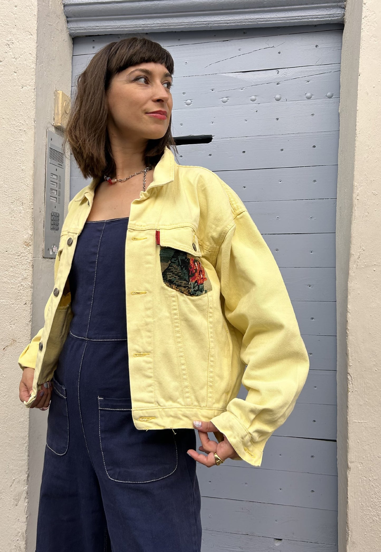 Frankie upcycled jacket Les Lilas (M/L)