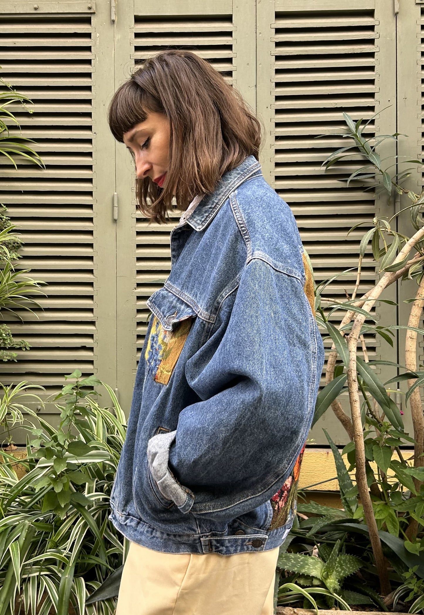 Frankie upcycled jacket Bouquet Autumn (L/ XL)