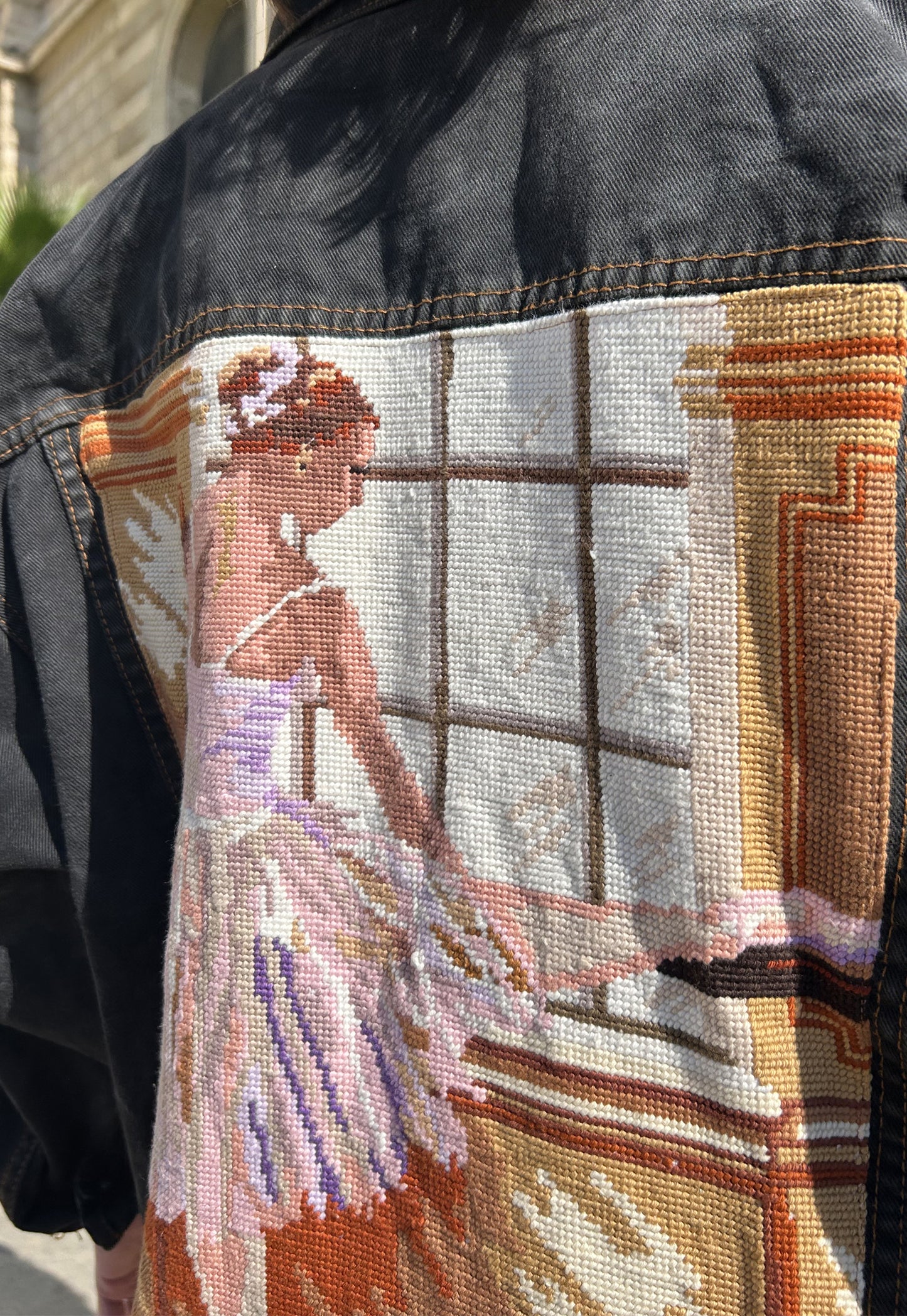 Upcycled jacket La Danseuse à la barre  (L)