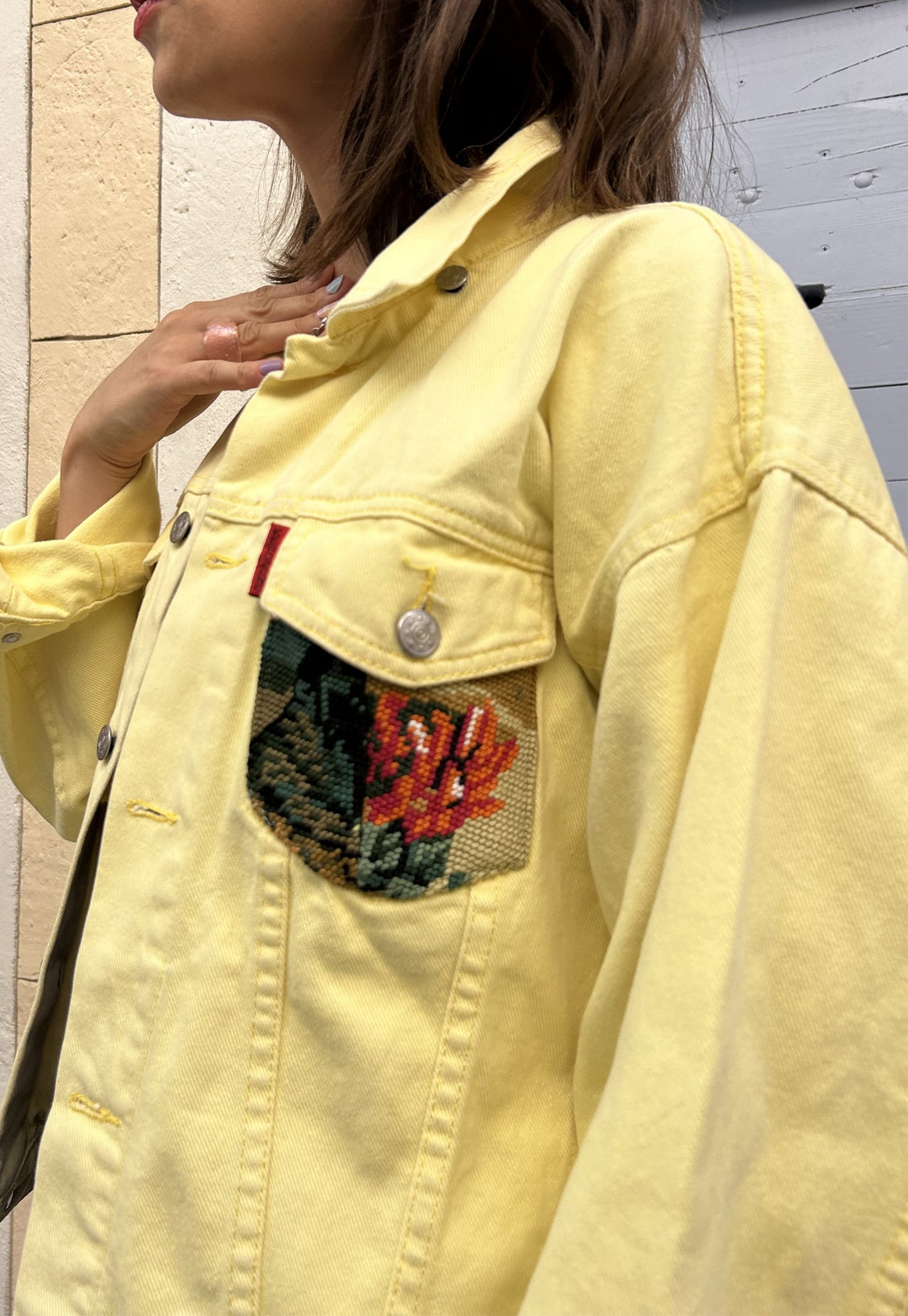 Frankie upcycled jacket Les Lilas (M/L)