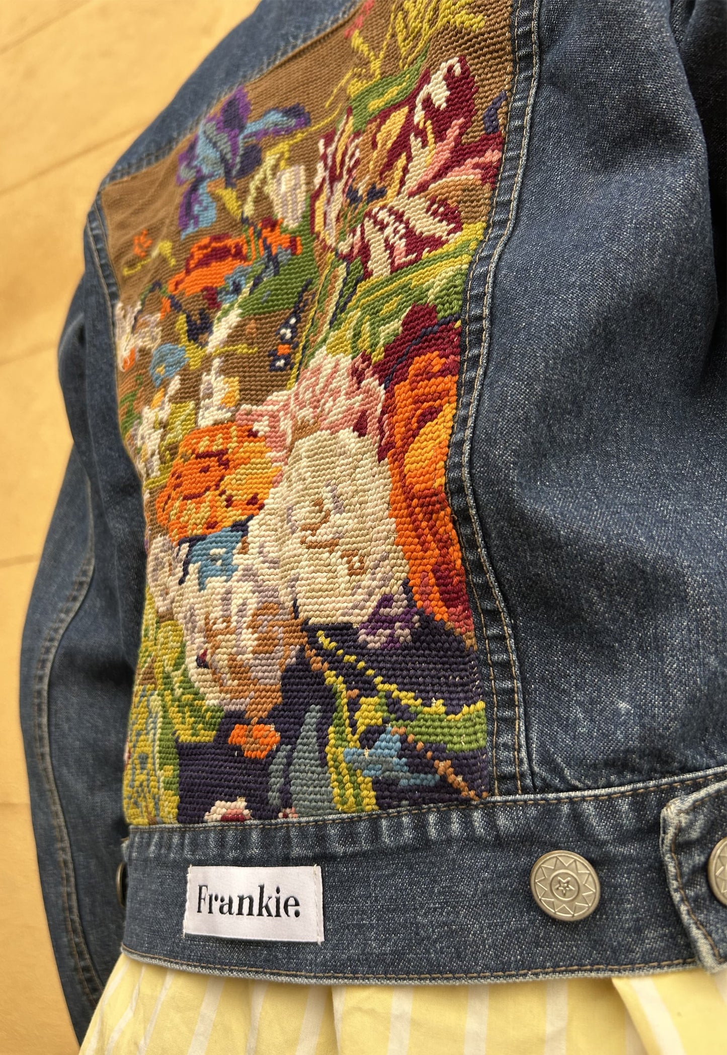 Upcycled jacket Wild flowers (XS)