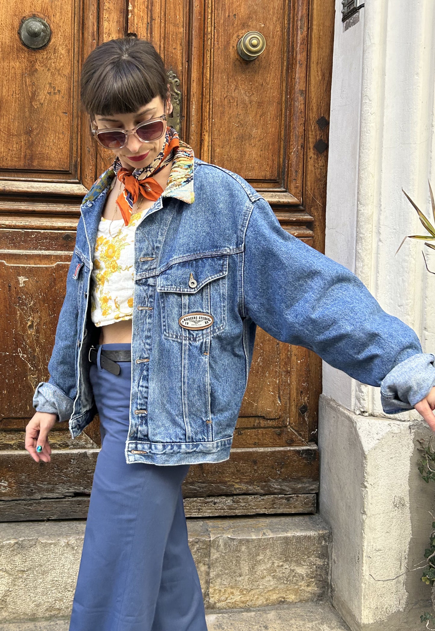 Upcycled jacket Peacock (M/L)