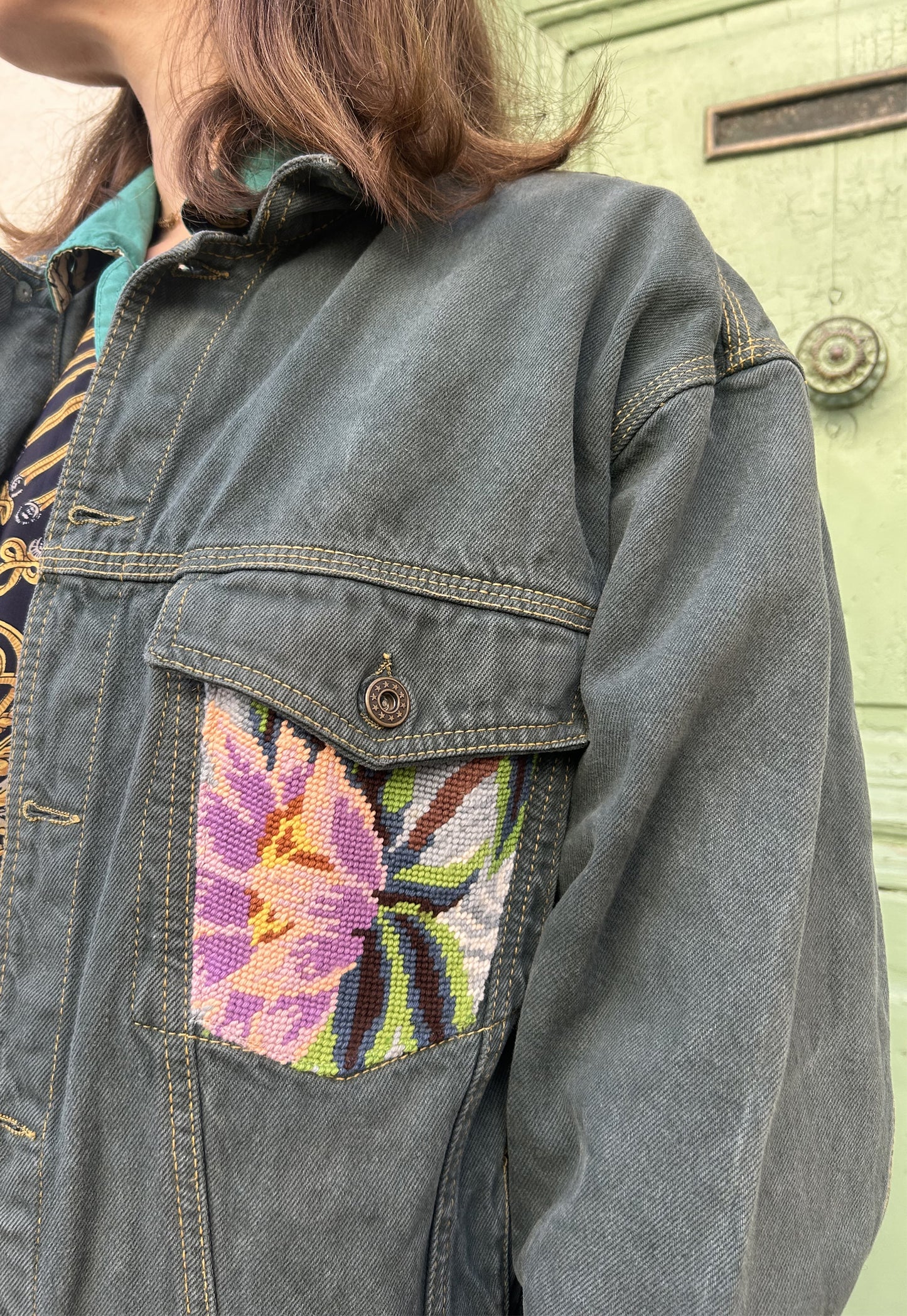Upcycled jacket Lagoon (L)