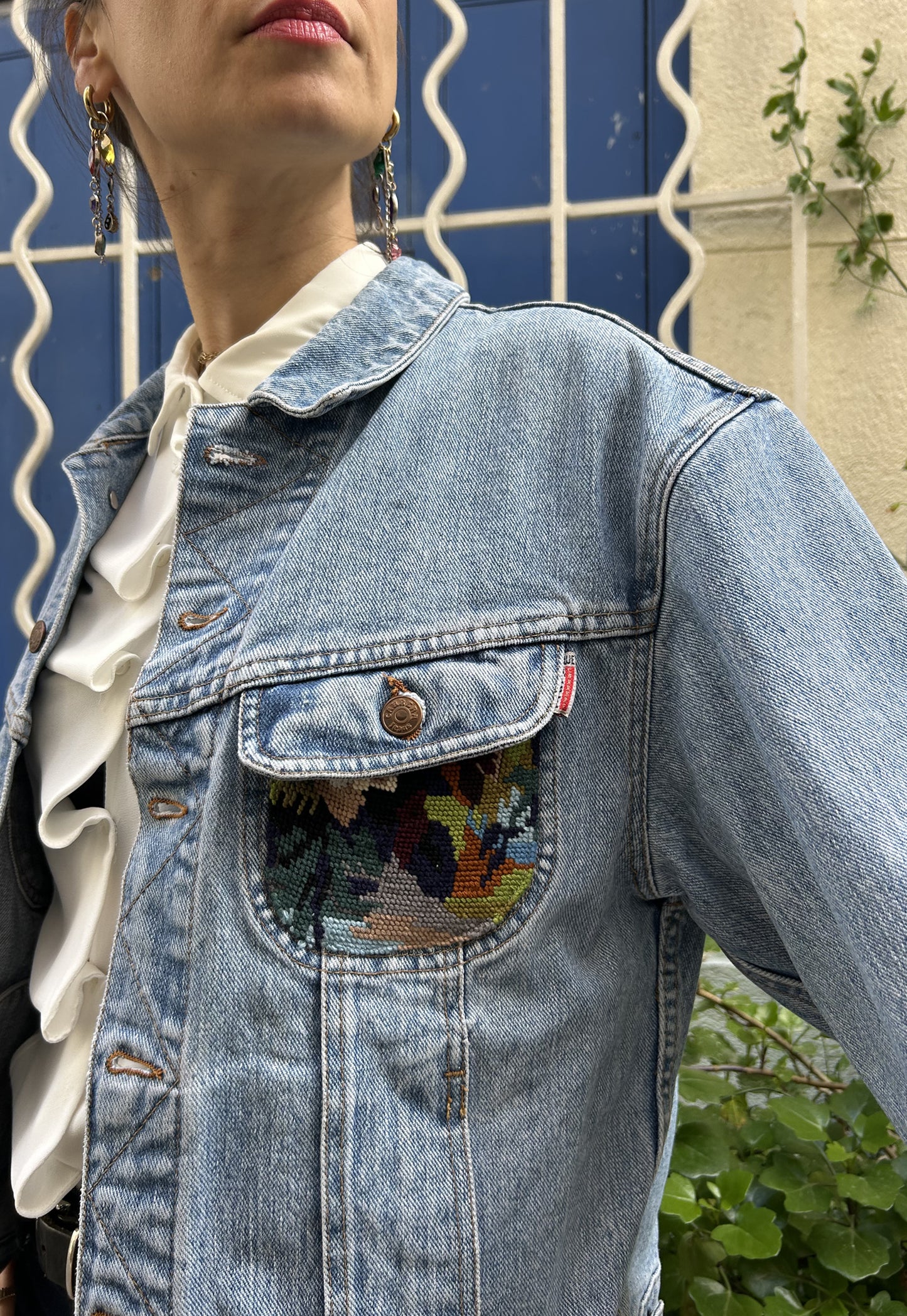 Upcycled jacket Ducks (S/M)