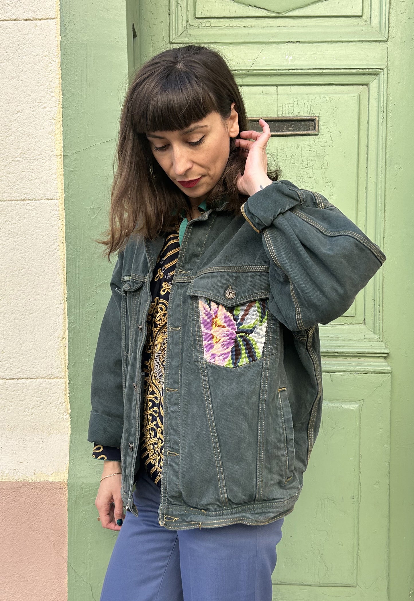 Upcycled jacket Lagoon (L)