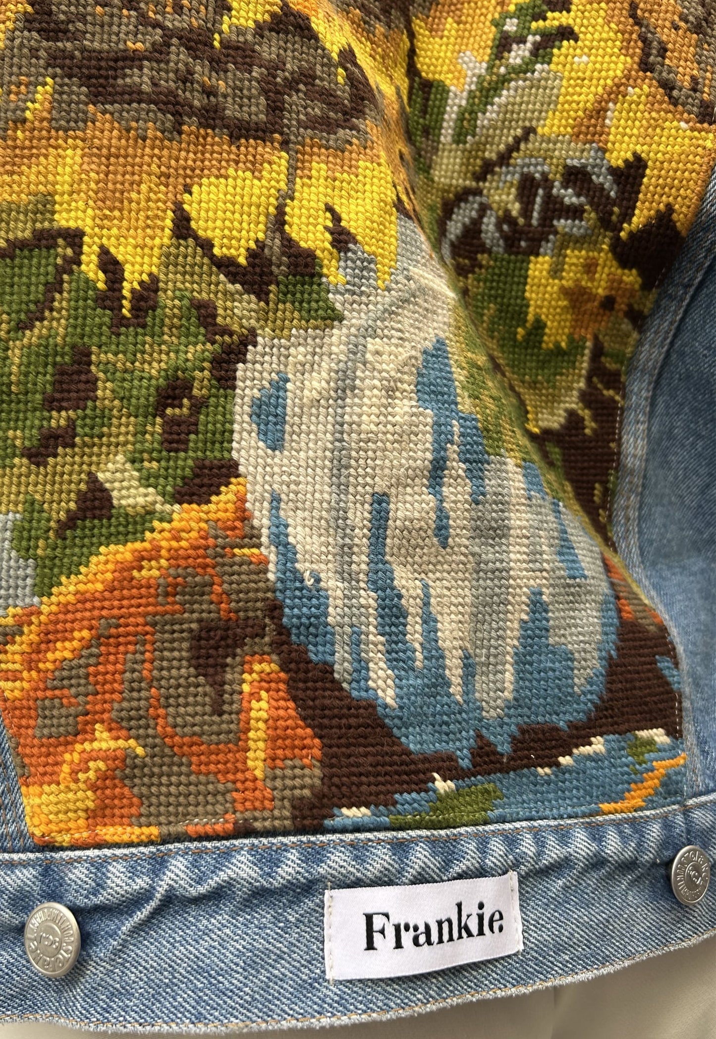 Frankie upcycled jacket Sunflowers (M/L)