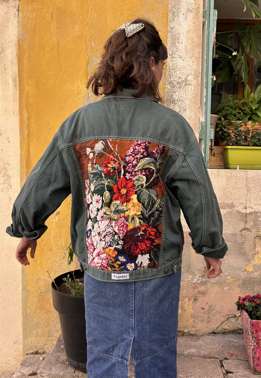 Frankie upcycled jacket Wild flowers (M/L)