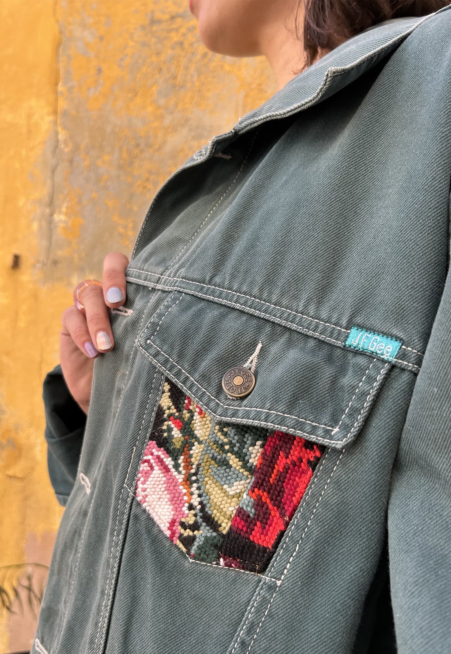 Frankie upcycled jacket Wild flowers (M/L)