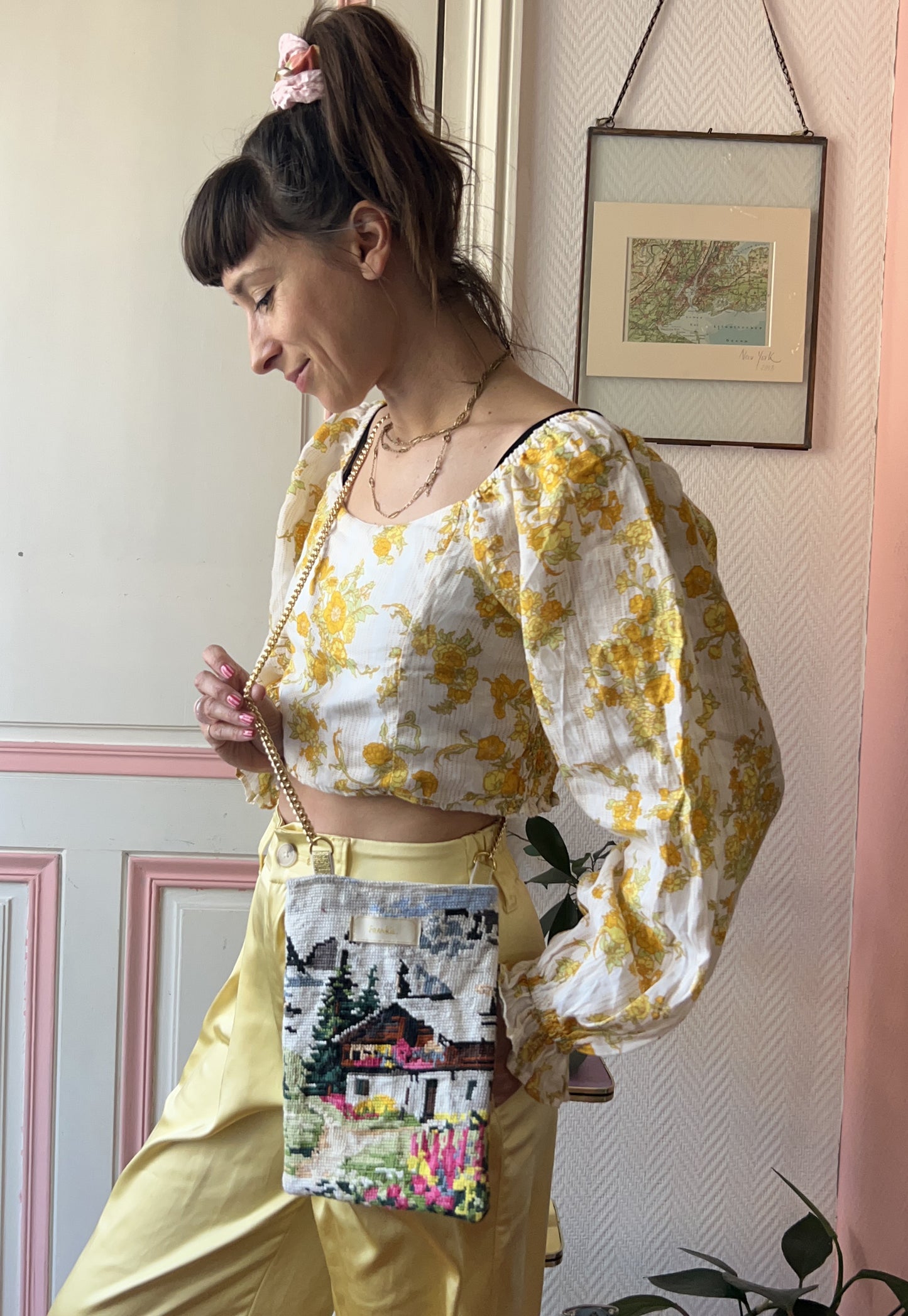 Upcycled chain bag Colette