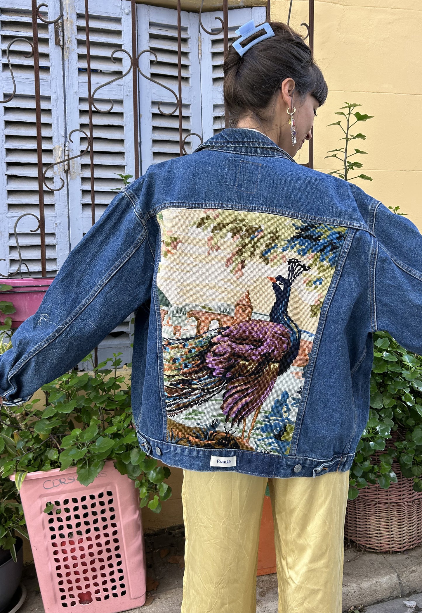 Upcycled jacket Peacock (L/XL)